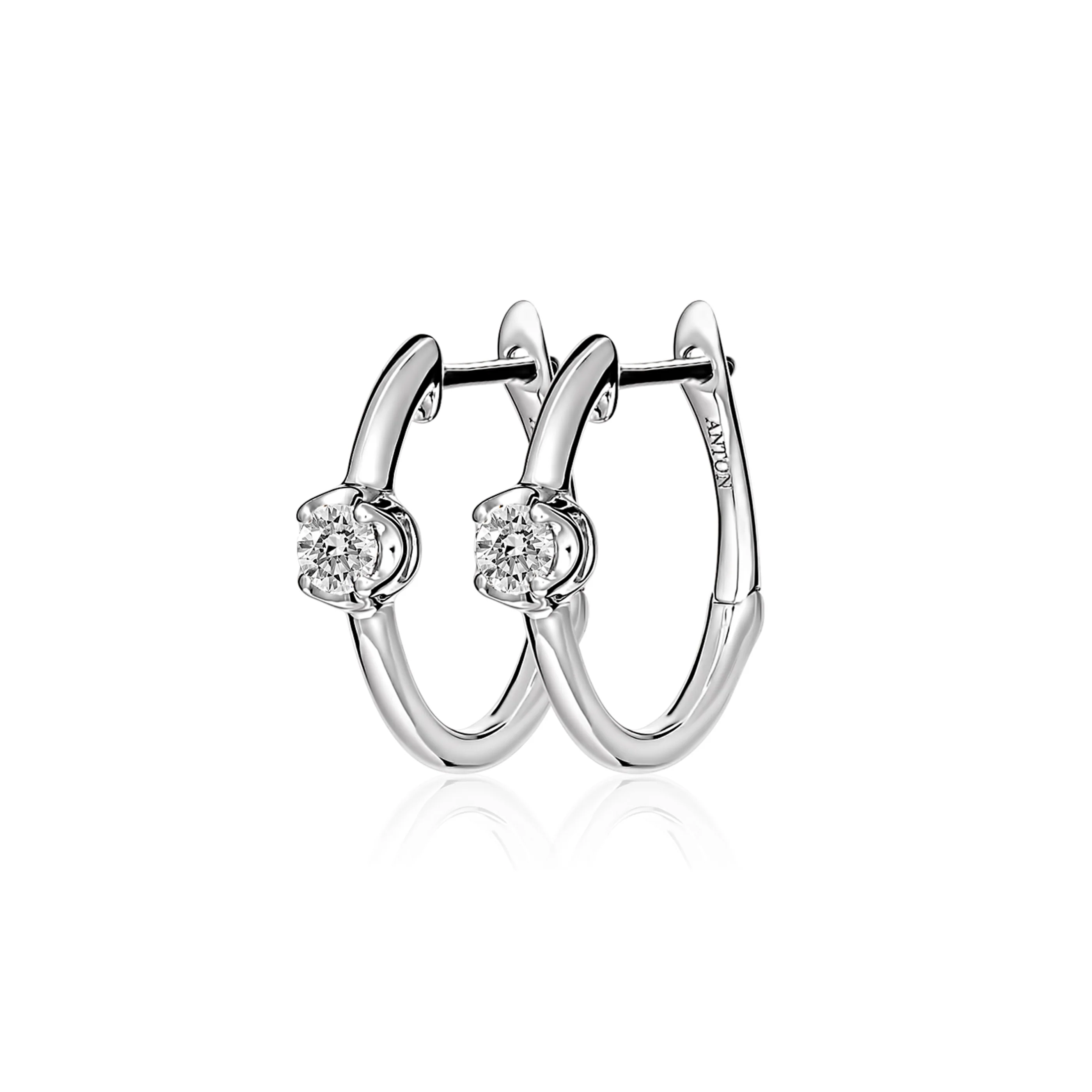 Allure Diamond Hoops | 18k Yellow Gold - Image 3