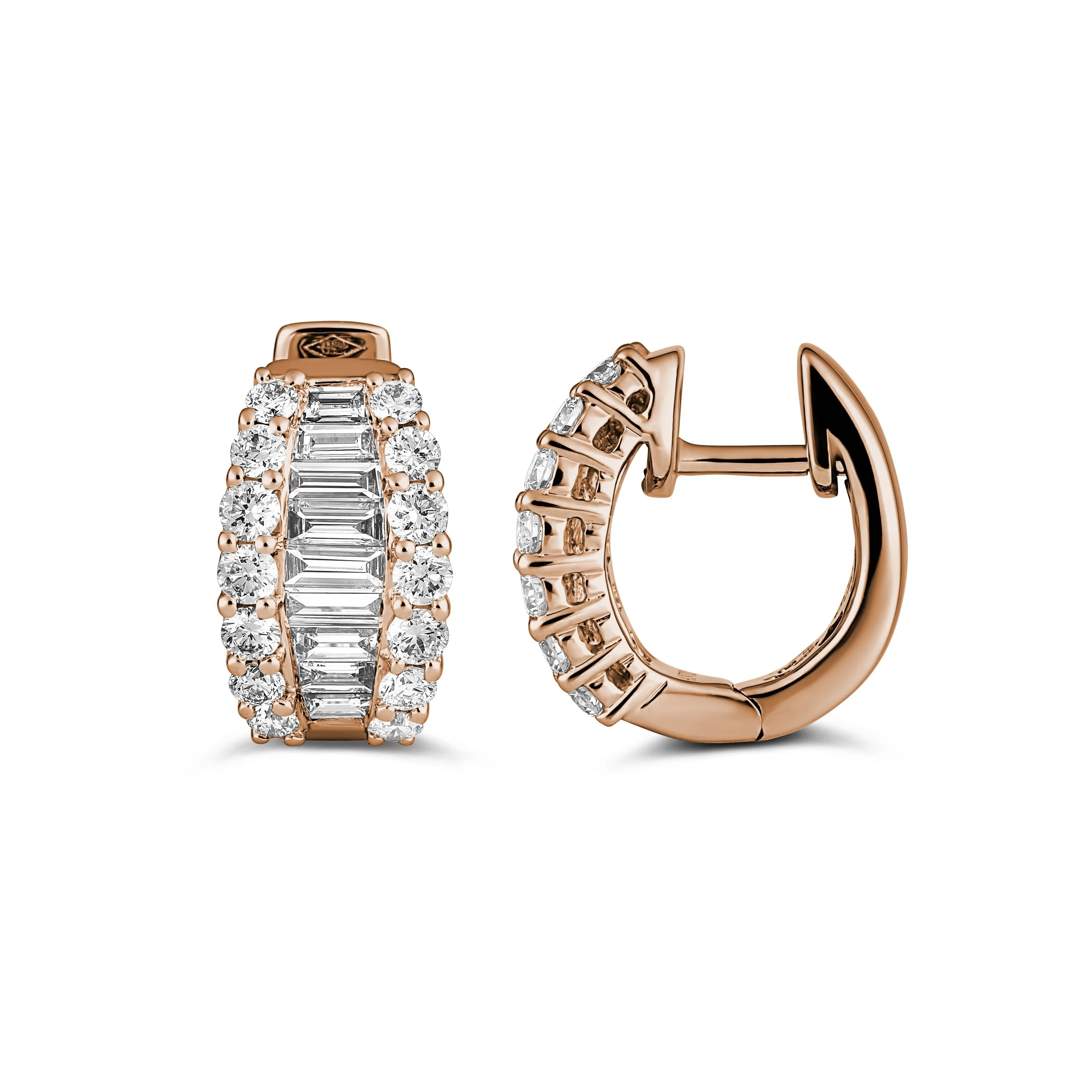 Artisan Baguette Huggies | White Gold - Image 6