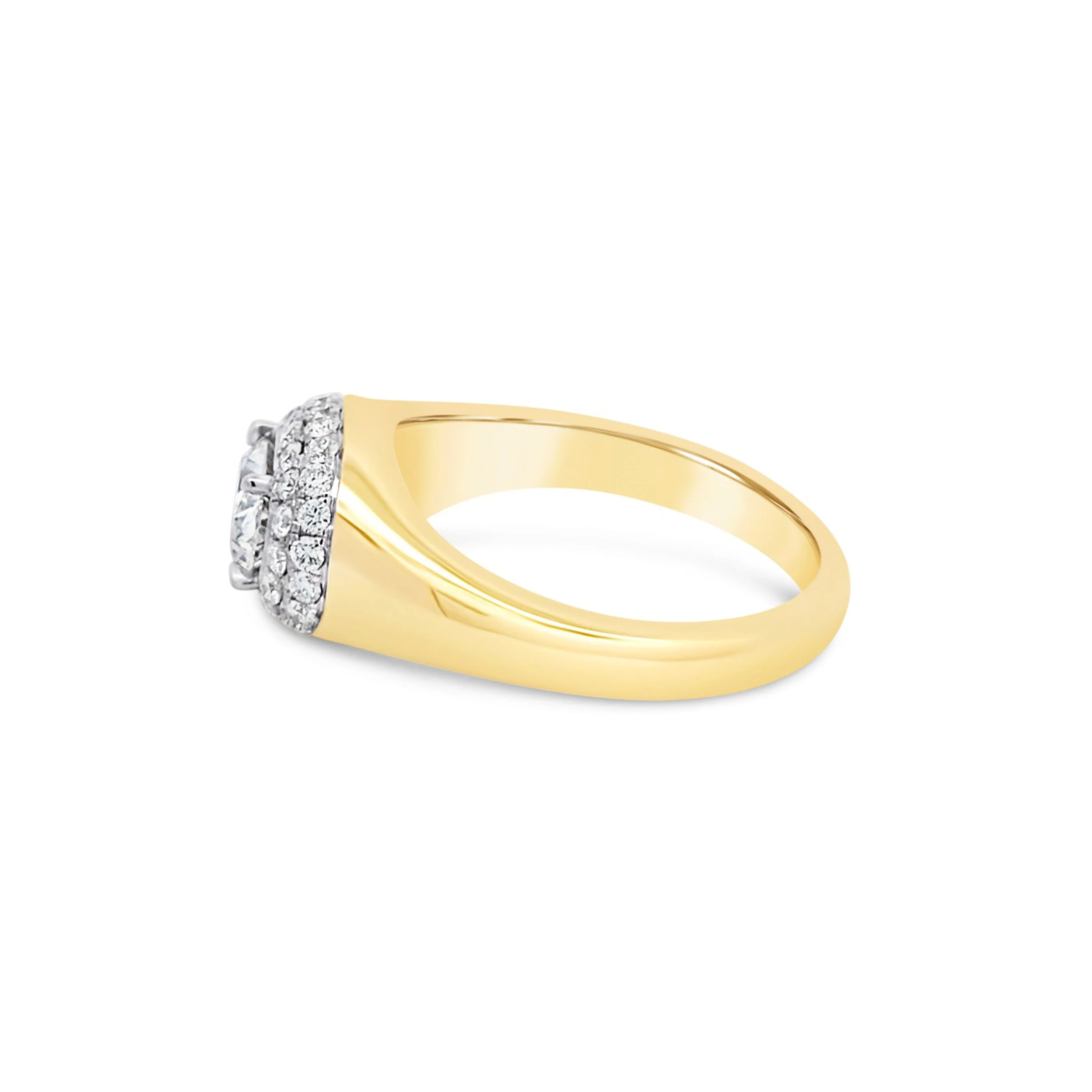 Artisan Sigma Oval Cut Diamond Signet Ring | 18K Yellow Gold - Image 7