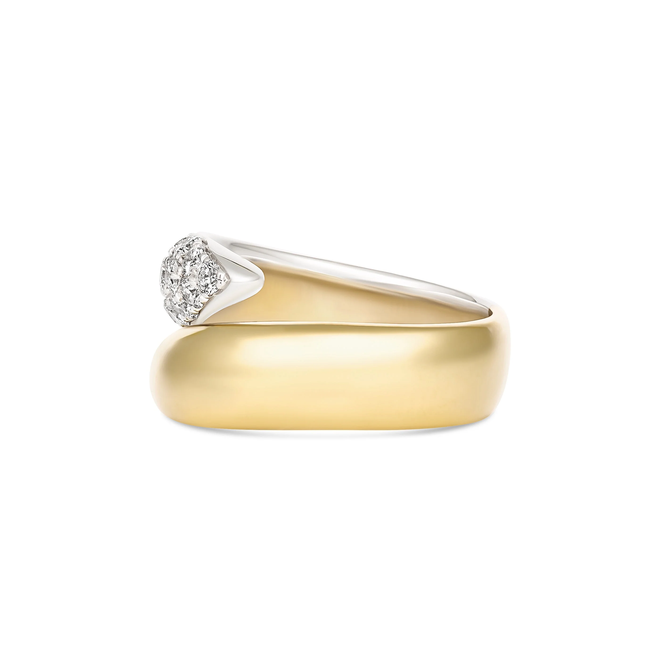 Artisan Two Tone Three Row Large Diamond Ring - Image 3