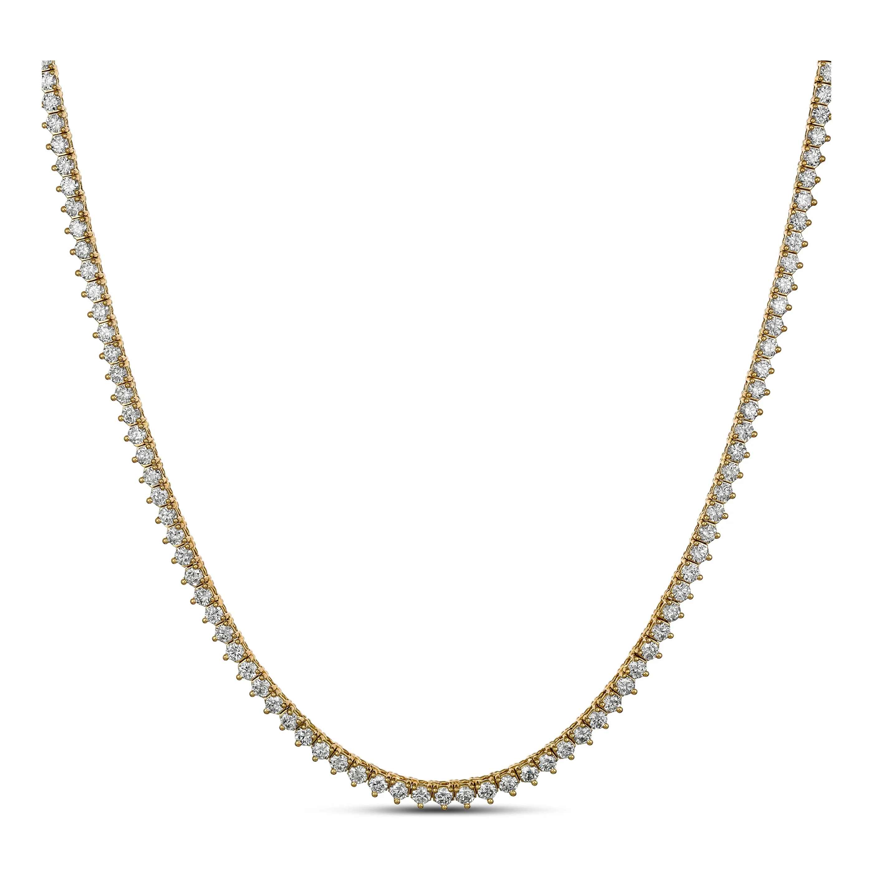 Aura Tennis Necklace 5.37ct - 5.57ct | Yellow Gold