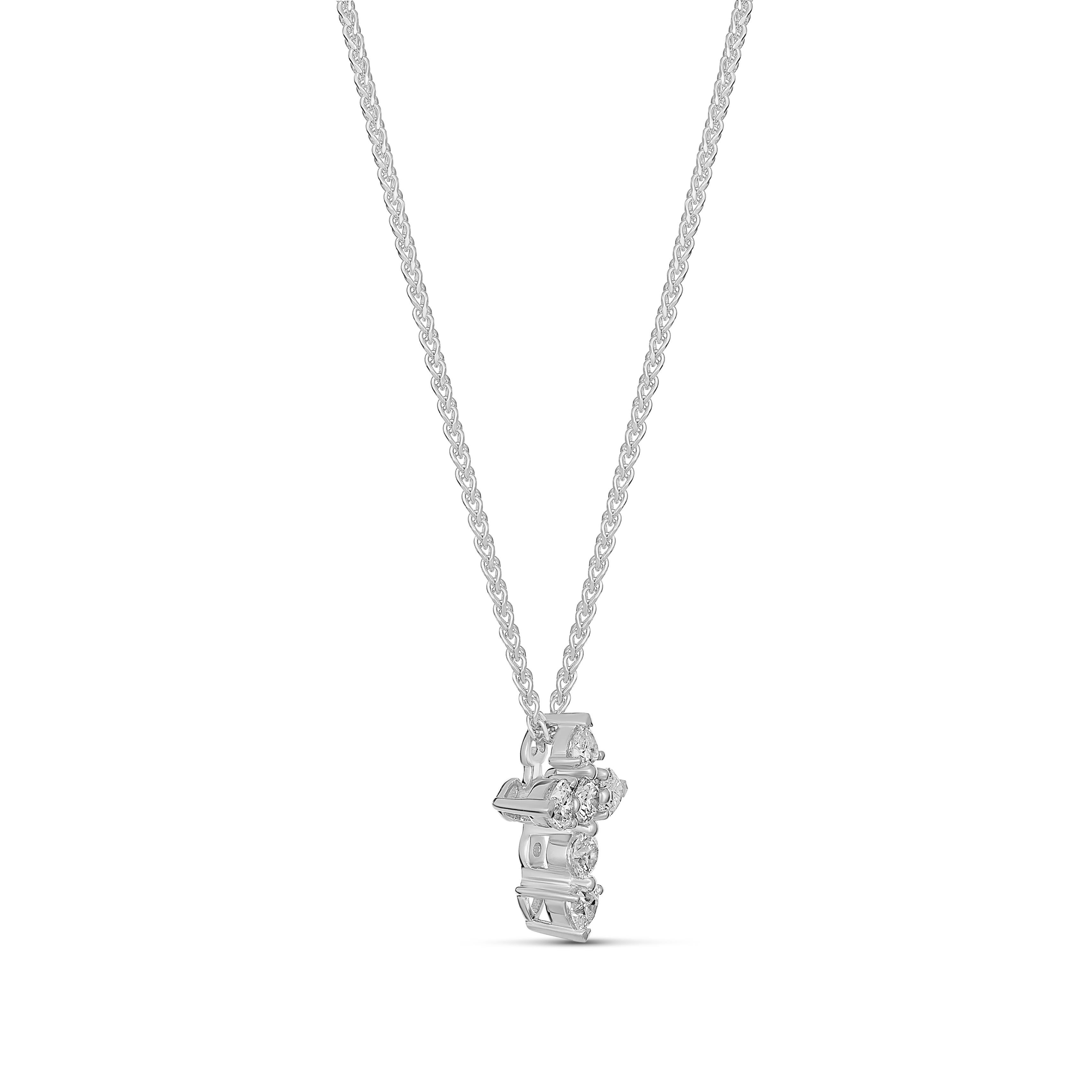 Aurora | Cross Diamond Necklace White Gold - Image 3