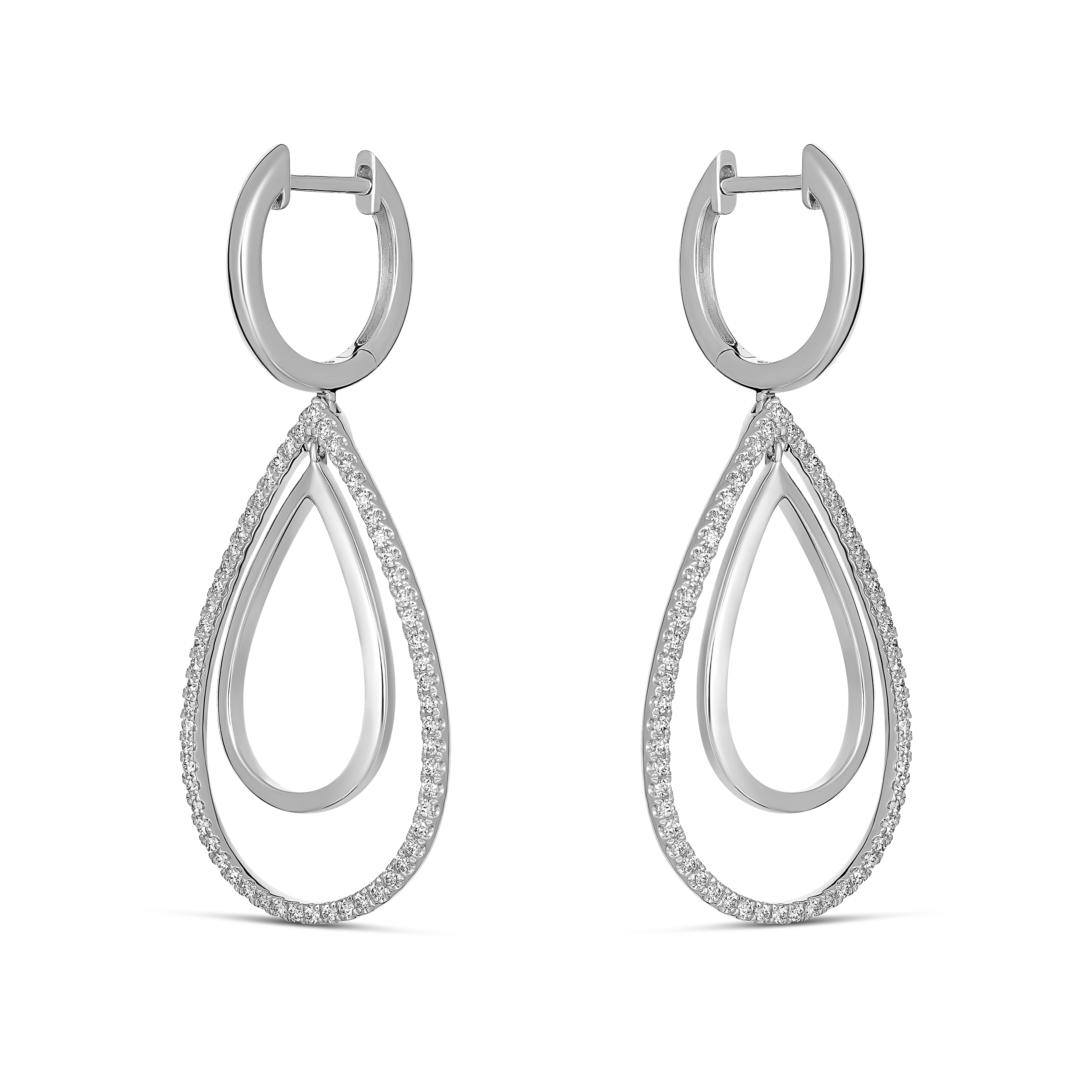 Capri Dreaming® Breeze Single-Diamond Drop Earrings | 18K White Gold - Image 3