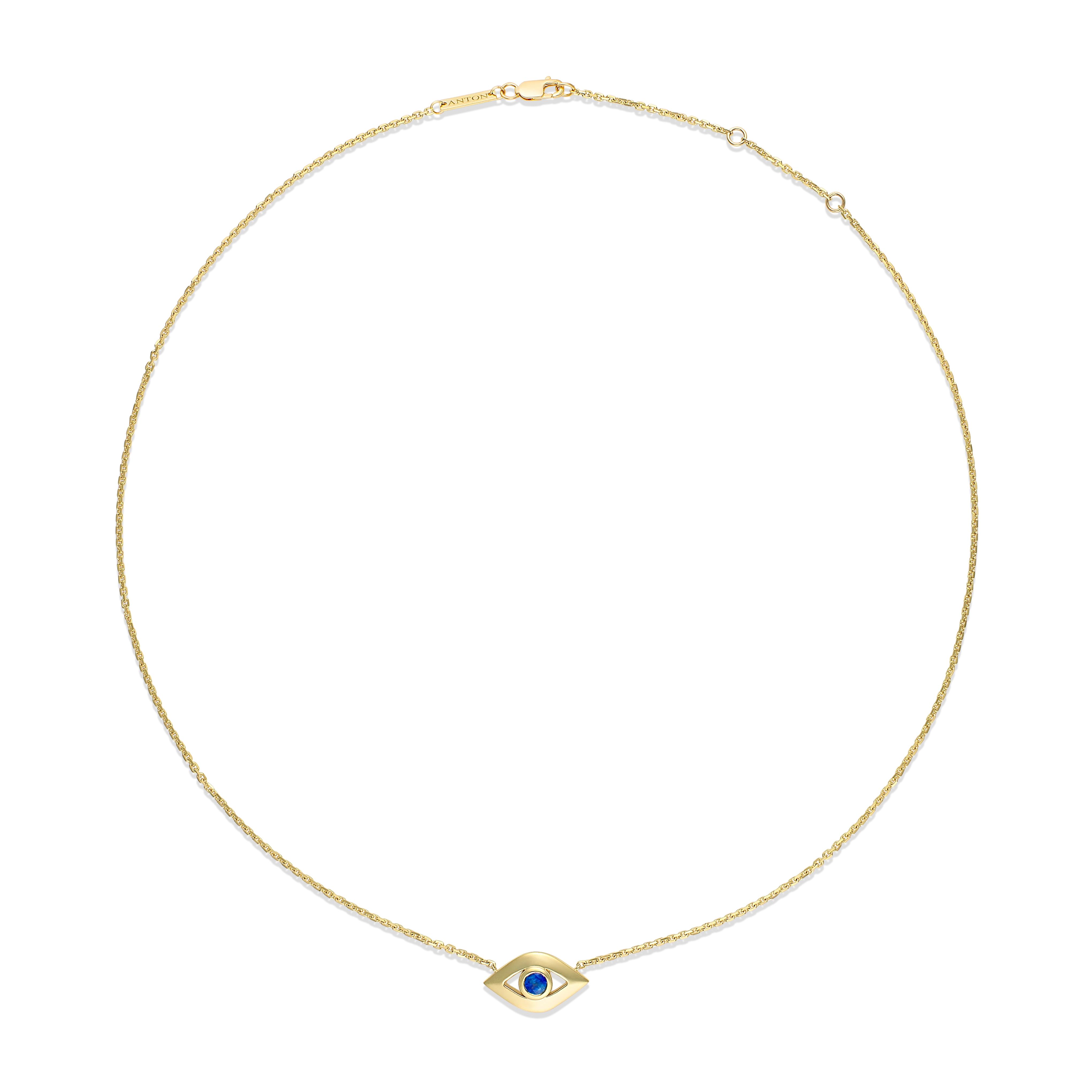 Capri Dreaming® Cora Sapphire Evil Eye Necklace | Yellow Gold - Image 3