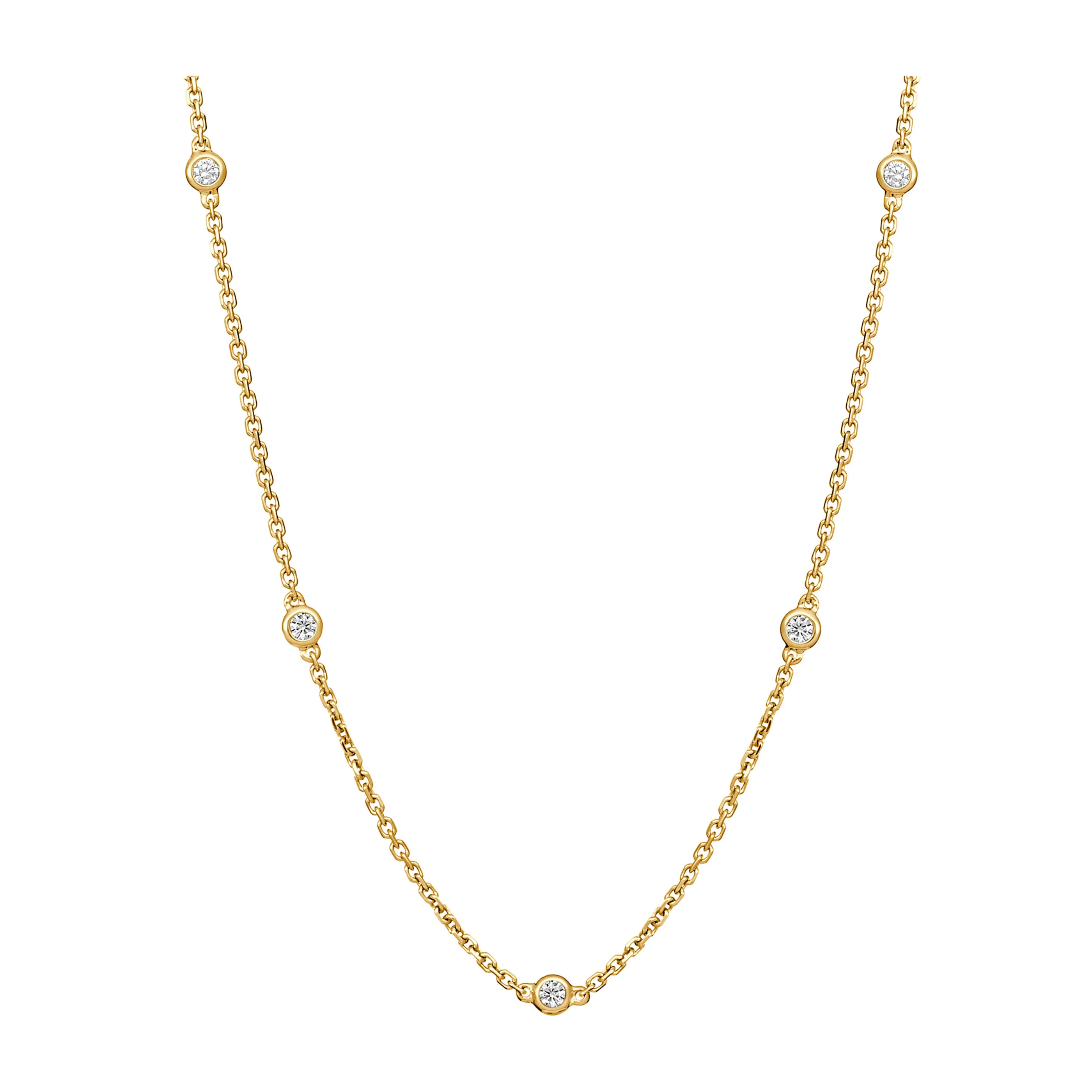 Capri Dreaming™ Dot Chain 0.27CT Necklace | 18K Yellow Gold
