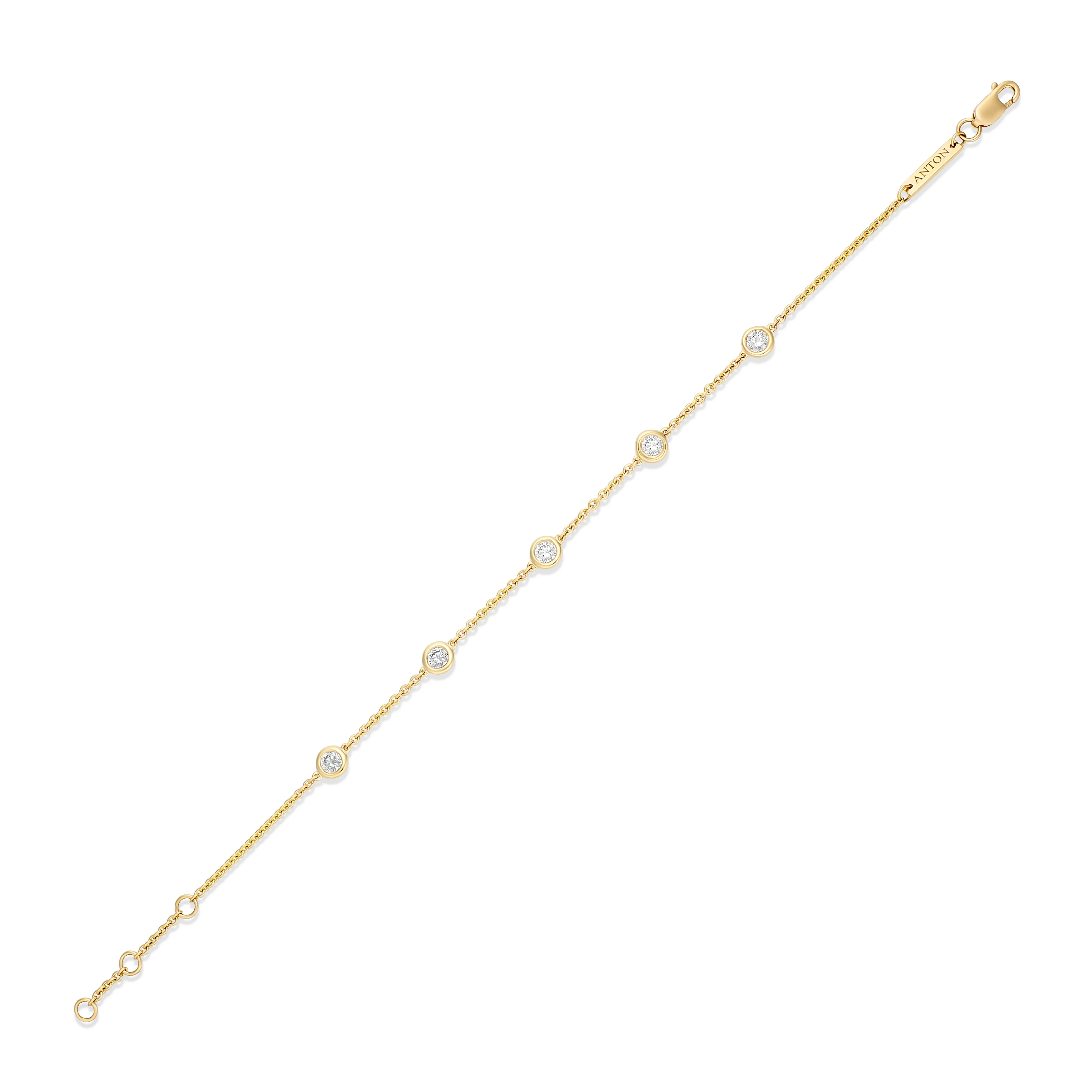 Capri Dreaming® Dot Chain 0.32CT Bracelet | Yellow Gold - Image 3