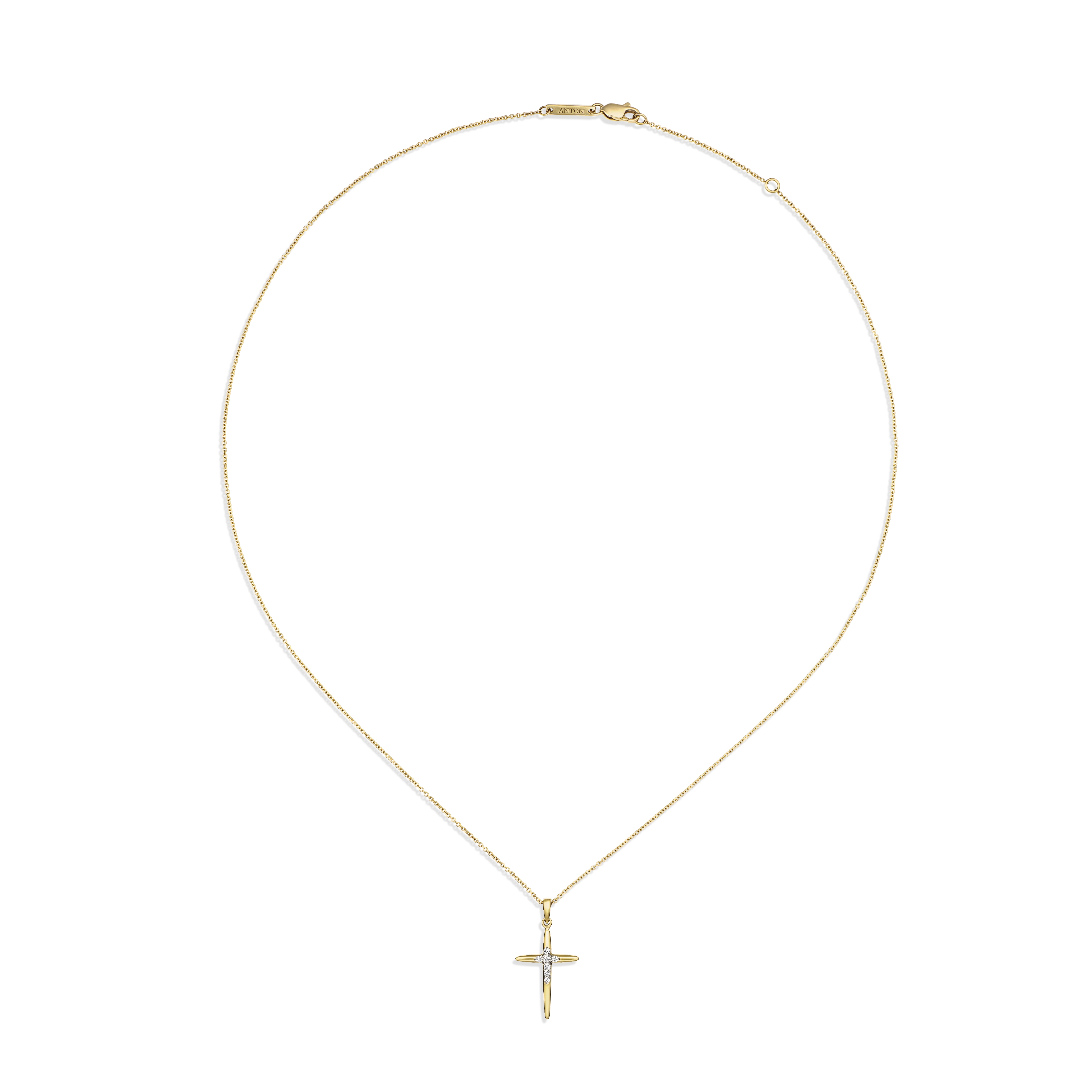 Capri Dreaming® Adina Diamond Cross Necklace | 18K Yellow Gold - Image 4