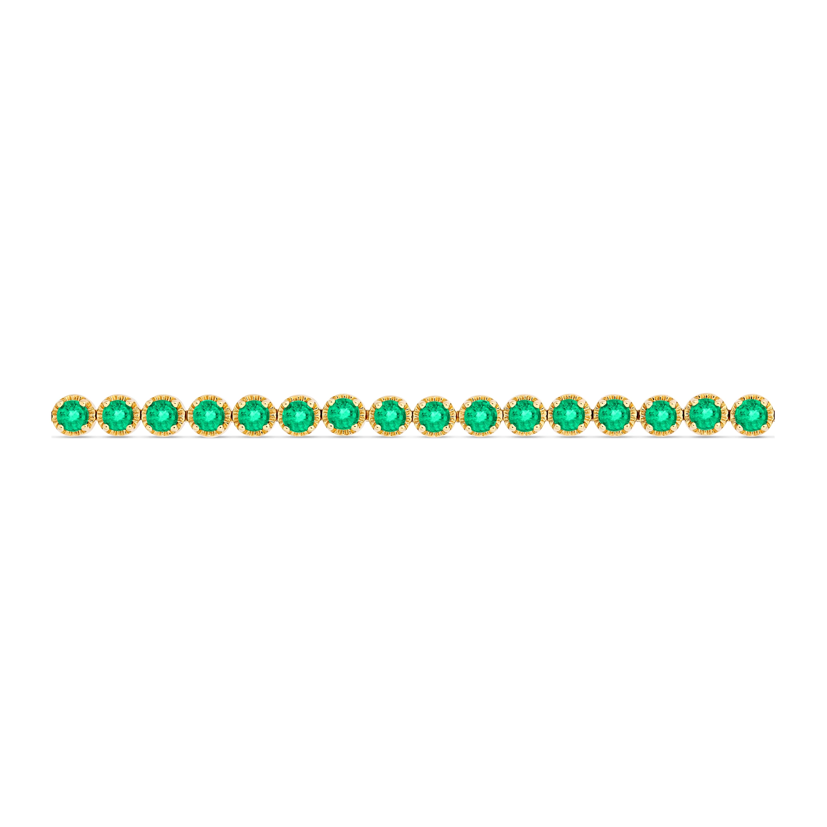Capri Dreaming® Emerald Tennis Choker | 18K Yellow Gold - Image 3