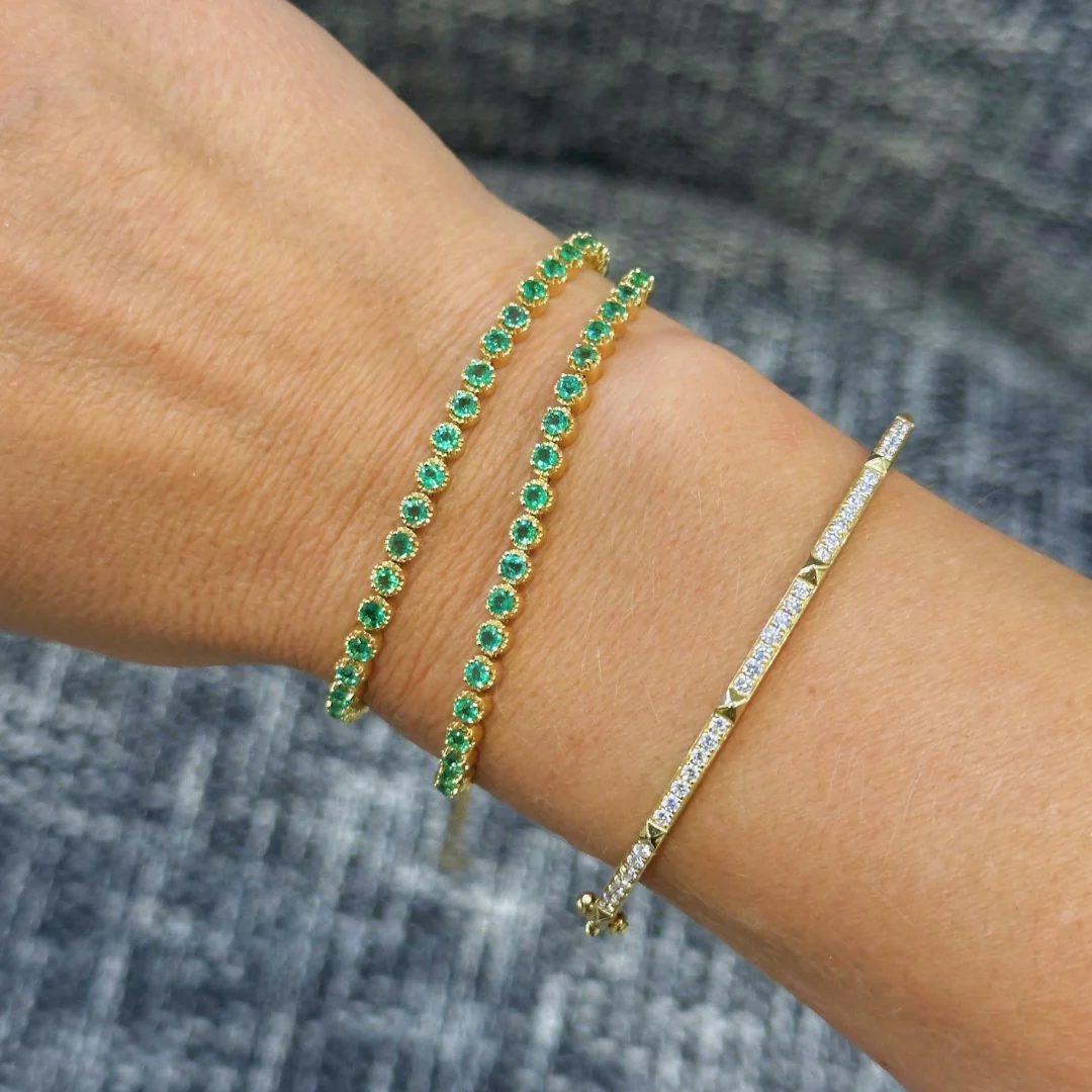 Capri Dreaming® Emerald Tennis Choker | 18K Yellow Gold - Image 5