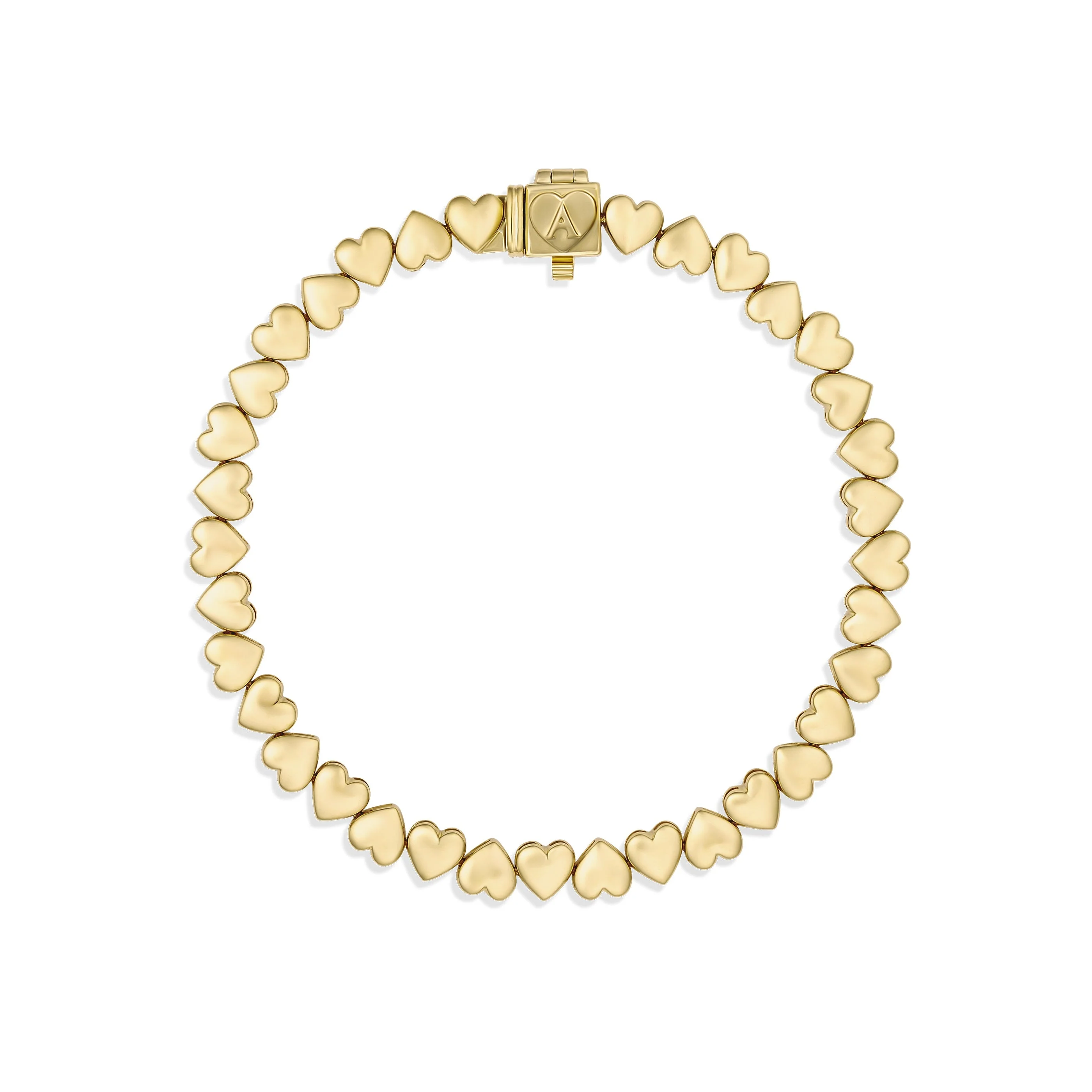 Capri Dreaming® Golden Heart Tennis Bracelet | 18K Yellow Gold - Image 4