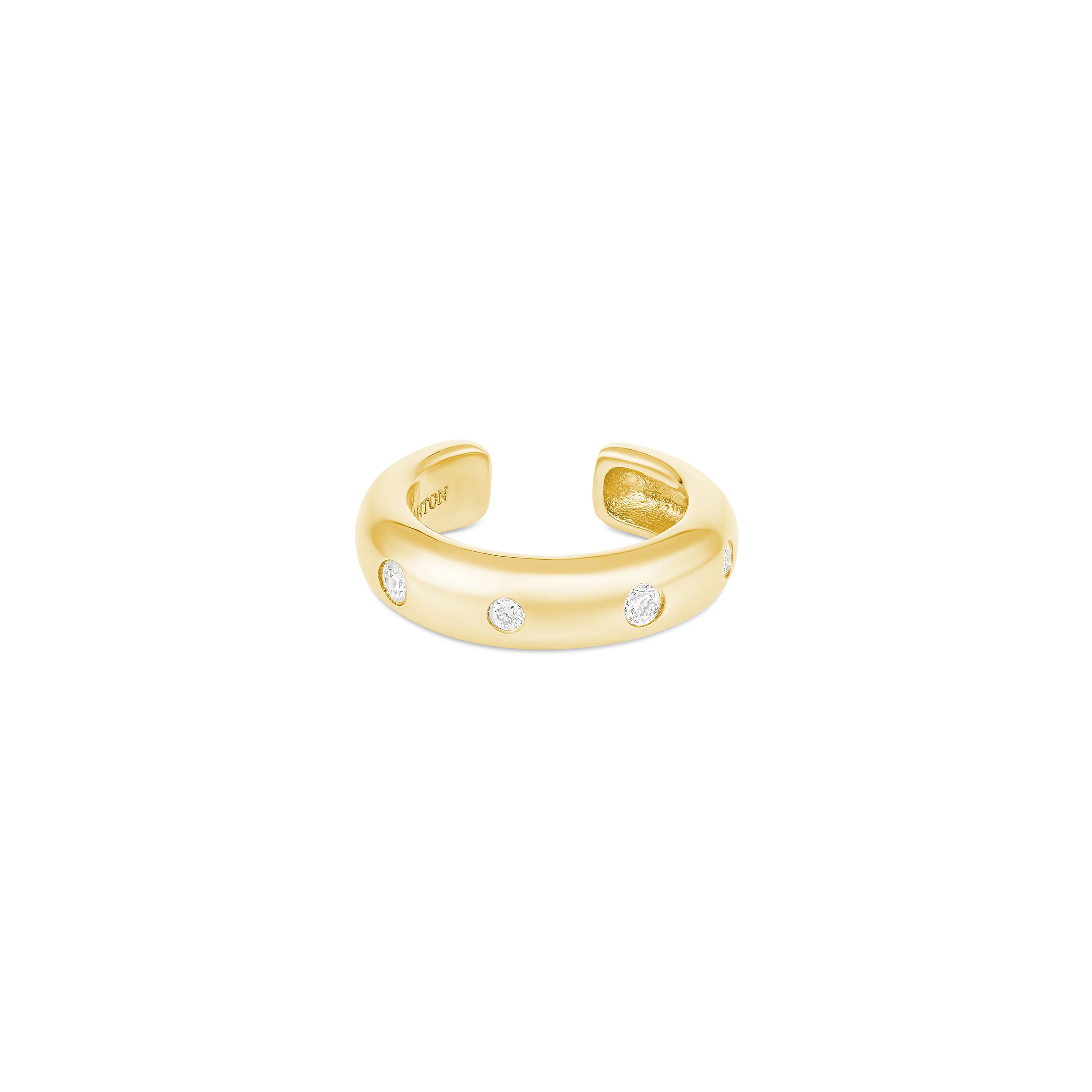 Capri Dreaming® Pebble Ear Cuff Medium | White Gold - Image 5