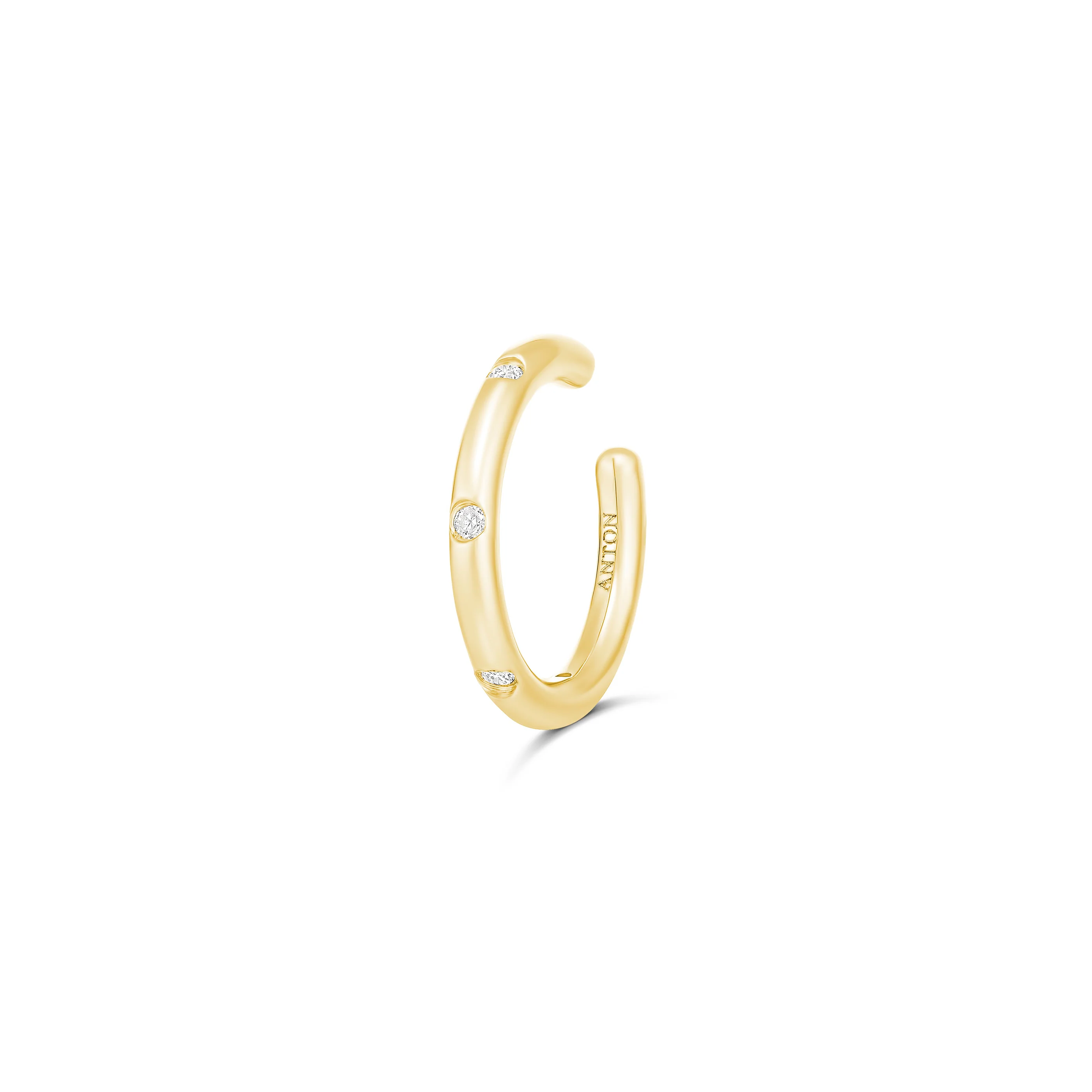 Capri Dreaming® Pebble Ear Cuff Small | White Gold - Image 3