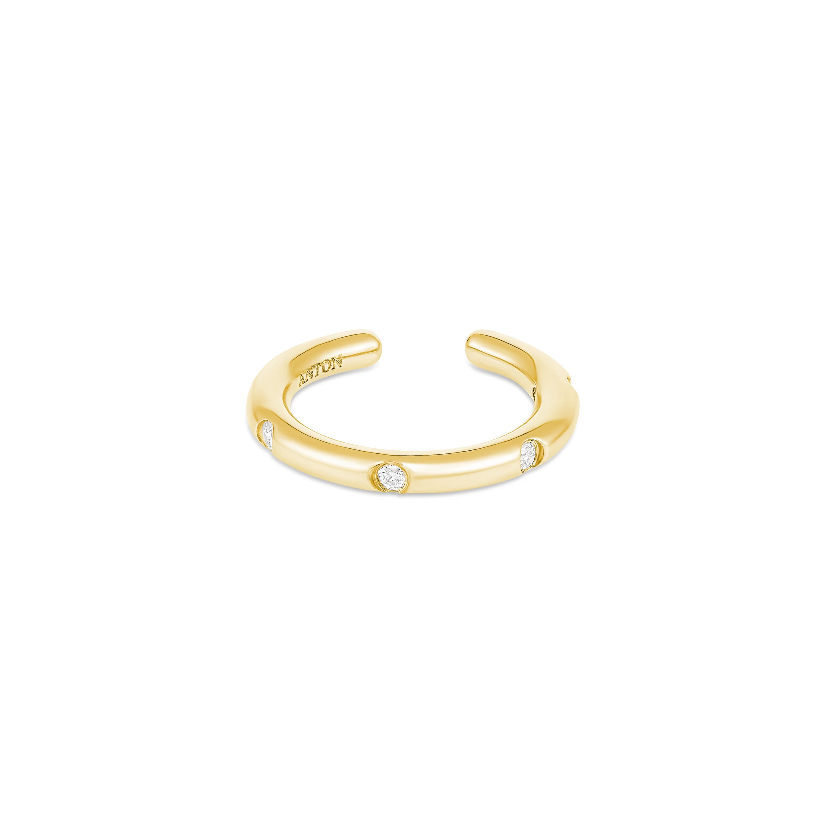 Capri Dreaming® Pebble Ear Cuff Small | White Gold - Image 5