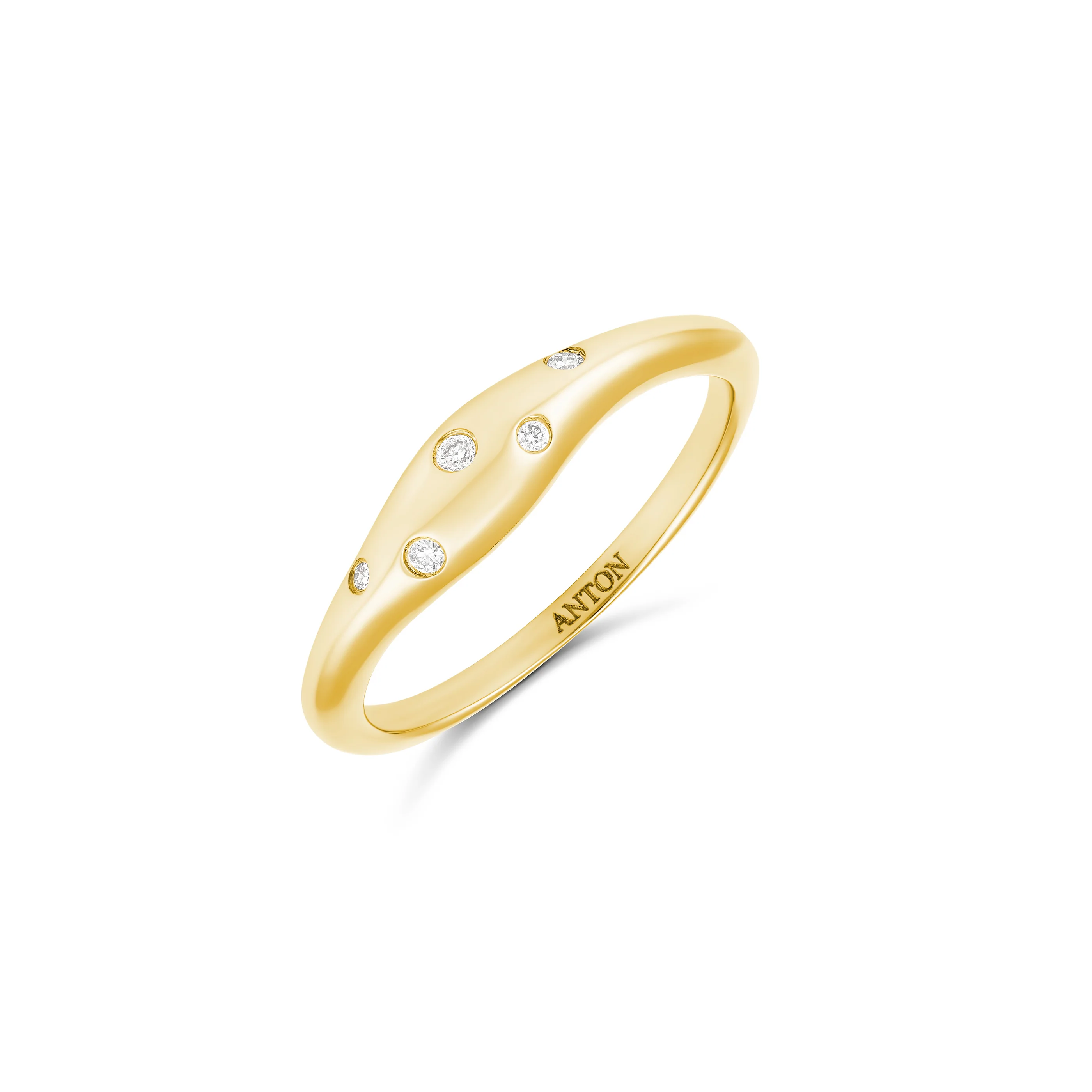 Capri Dreaming® Pebble Surge Diamond Ring | Yellow Gold - Image 3