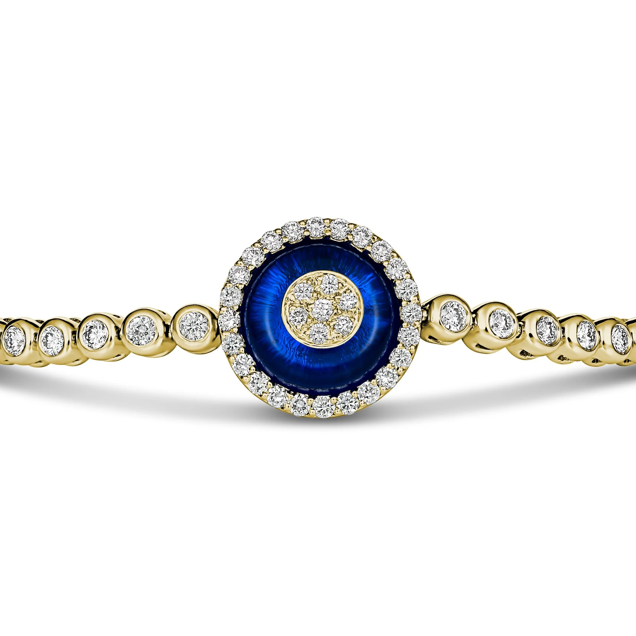Capri Dreaming® Evil Eye Diamond Bracelet | Yellow Gold - Image 3