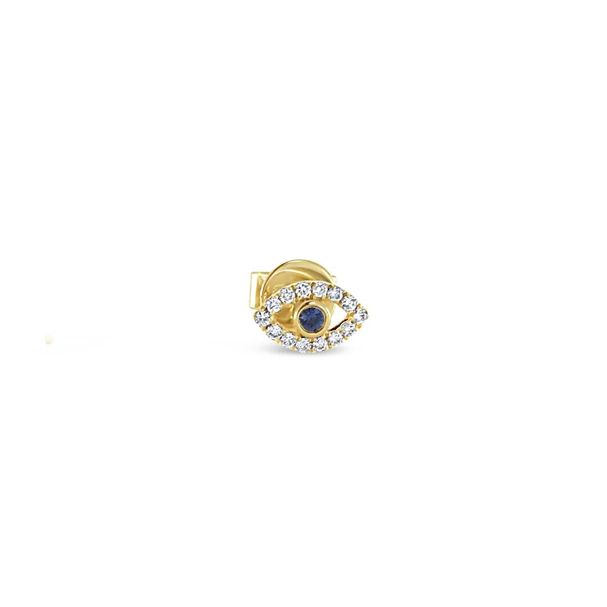 Capri Dreaming® Evil Eye Single Earring | White & Yellow Gold - Image 3