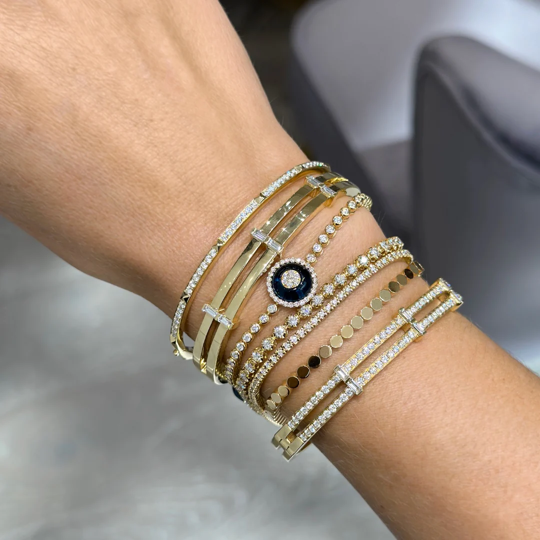 Capri Dreaming® Golden Tennis Bracelet | White Gold - Image 7