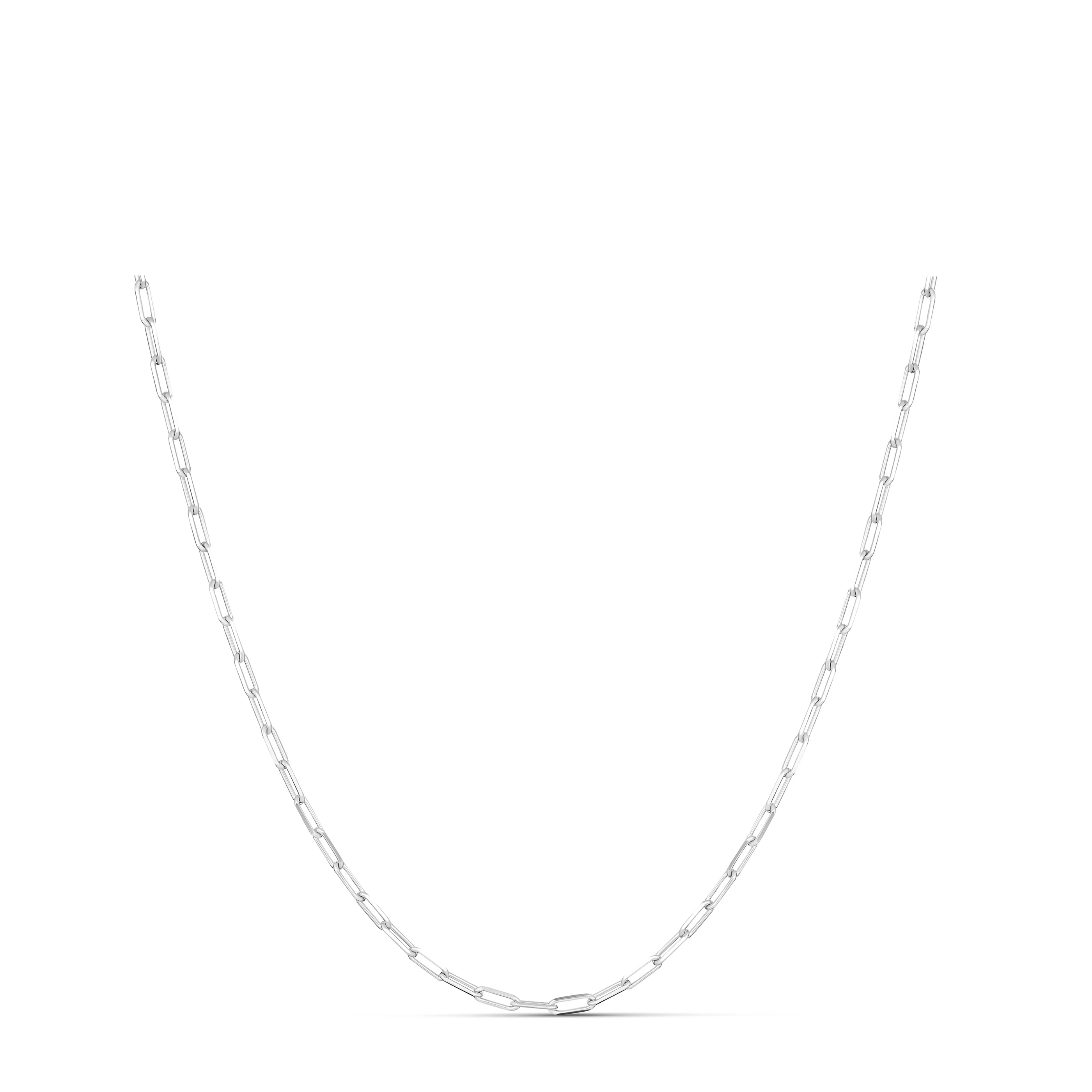 Capri Dreaming® Paperclip Large Necklace | White Gold