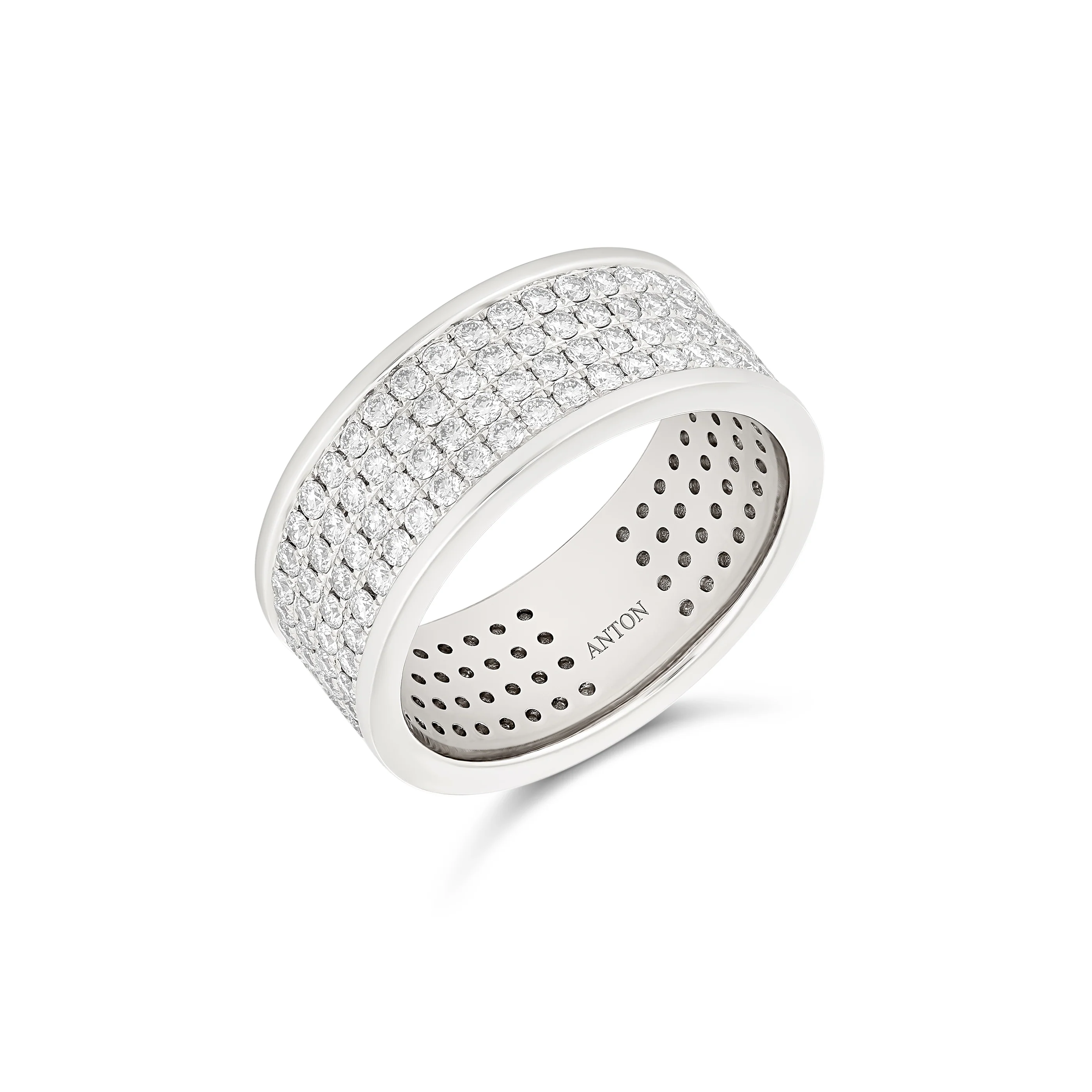 Artisan Boston Four Row Men's Diamond Ring | Platinum - Image 2
