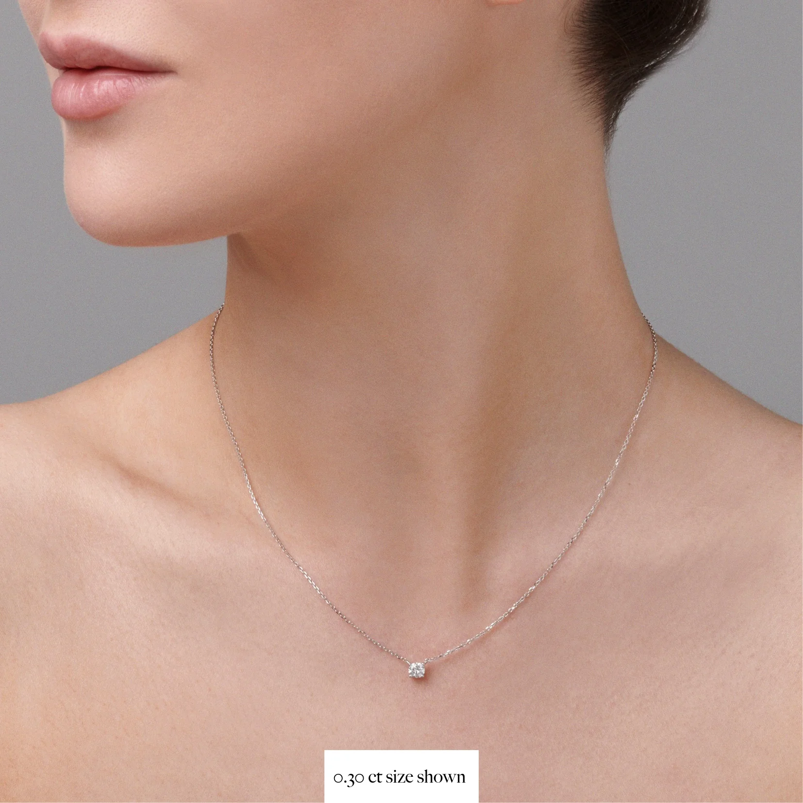 Classic 4 Claw Diamond Pendant Necklace | 18K Yellow Gold - Image 7