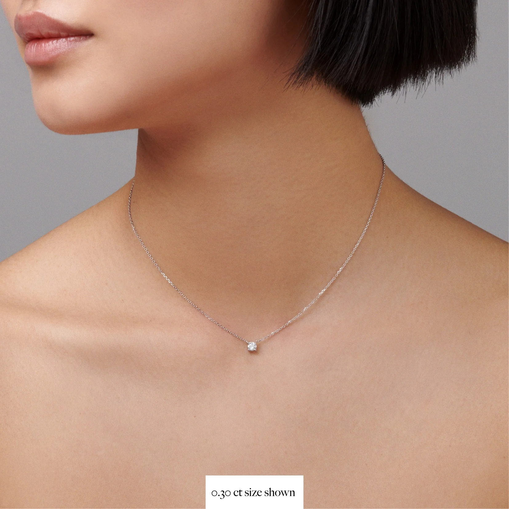 Classic 4 Claw Diamond Pendant Necklace | 18K Yellow Gold - Image 8