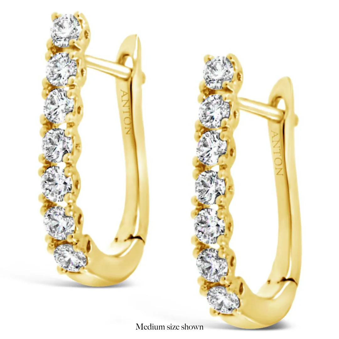 Classic Brilliant Huggies | Yellow Gold - Image 3
