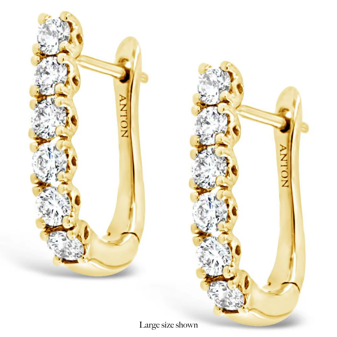Classic Brilliant Huggies | Yellow Gold - Image 4