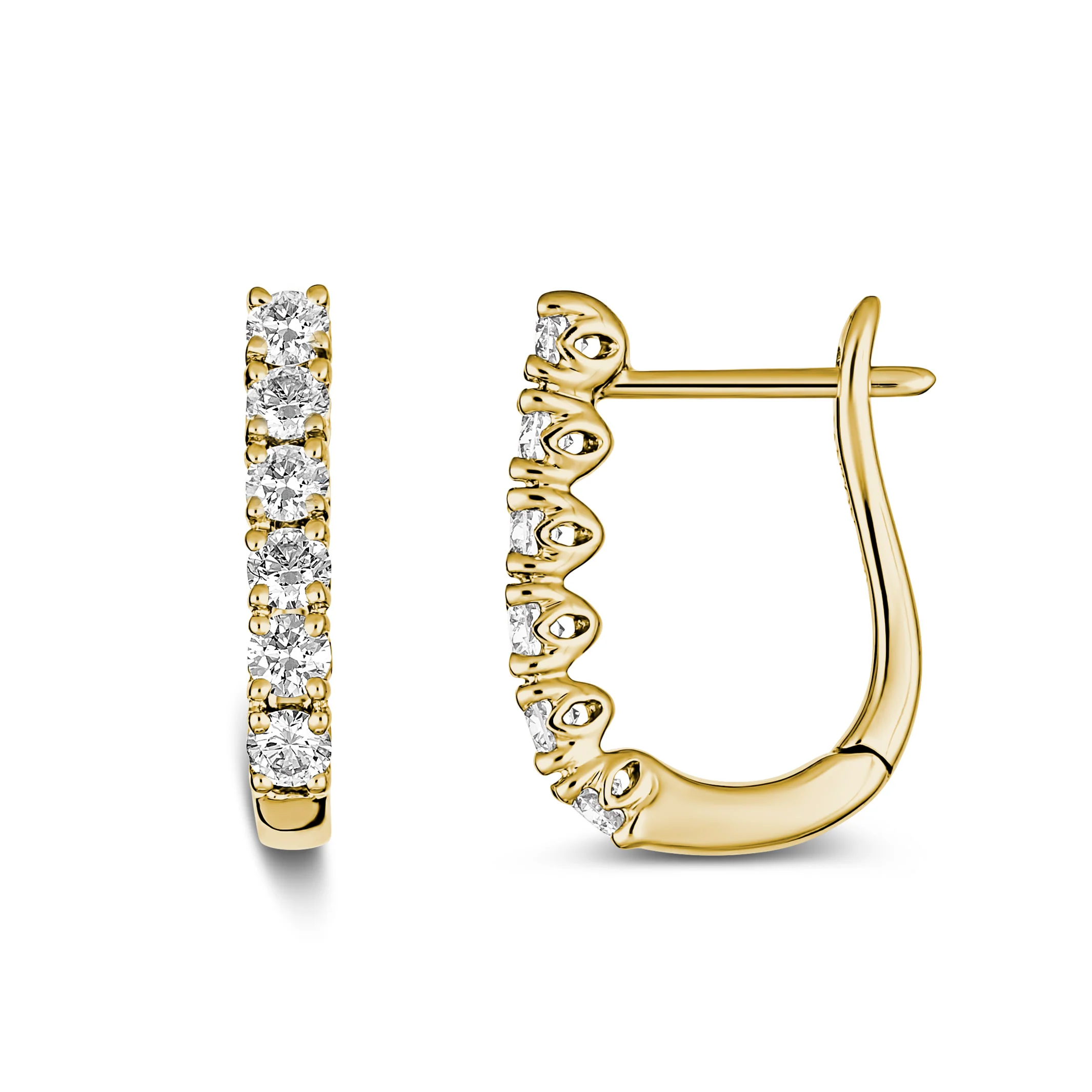 Classic Brilliant Huggies | Yellow Gold - Image 5