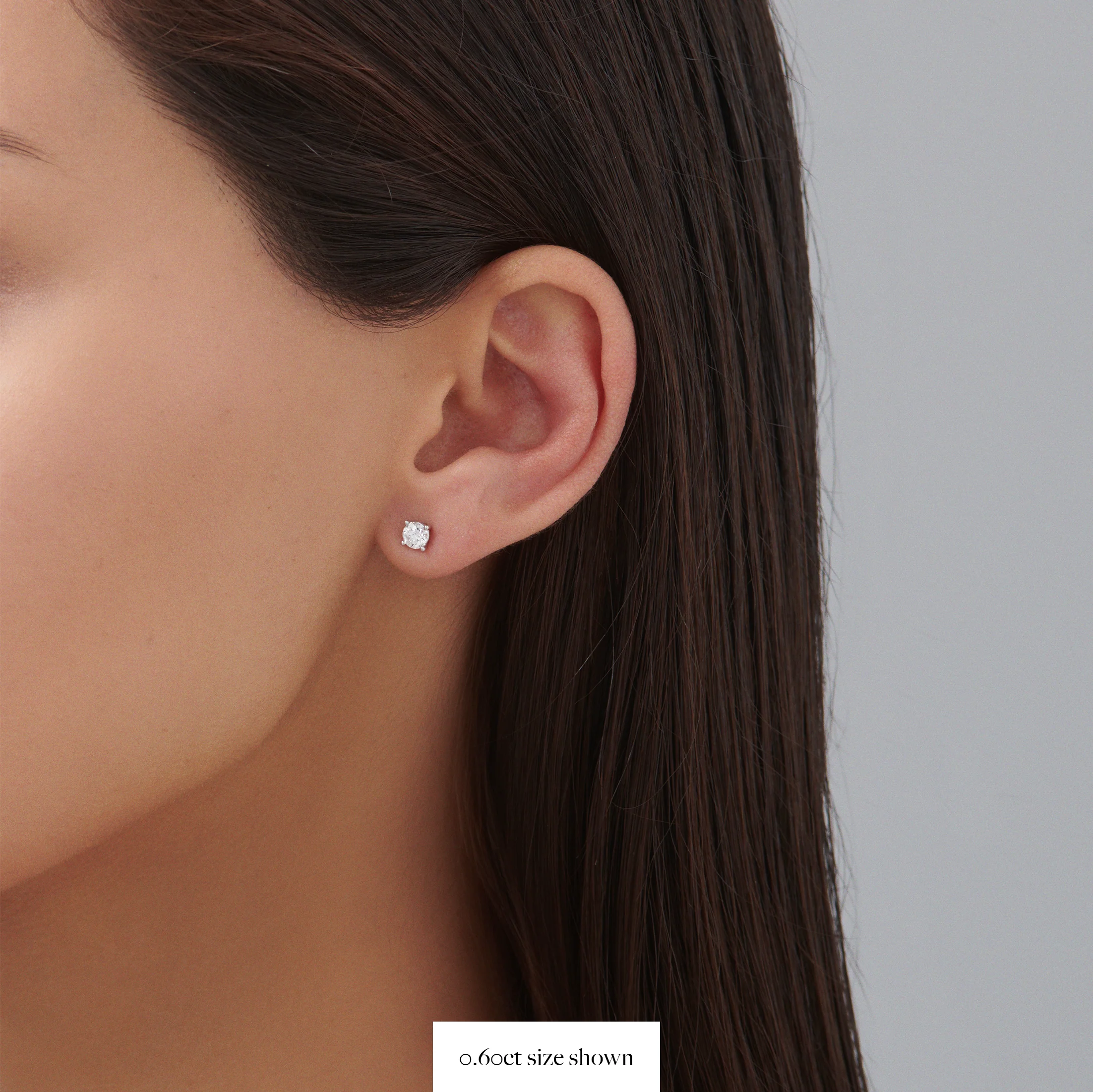 Classic Natural Diamond 4 Claw Stud Earrings | 18K White Gold - Image 13
