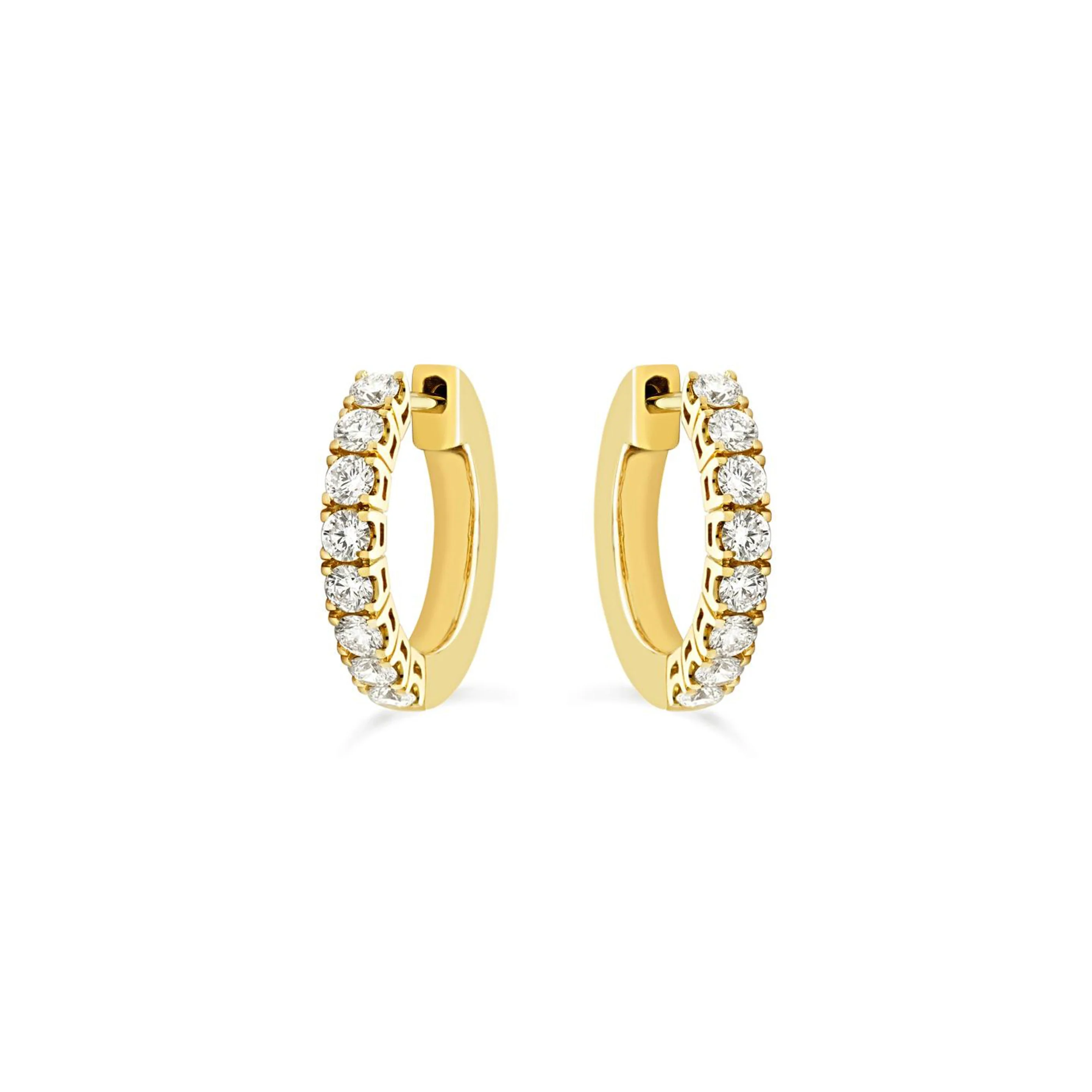 Classic Half Moon Small Hoops | 18K Yellow Gold - Image 2