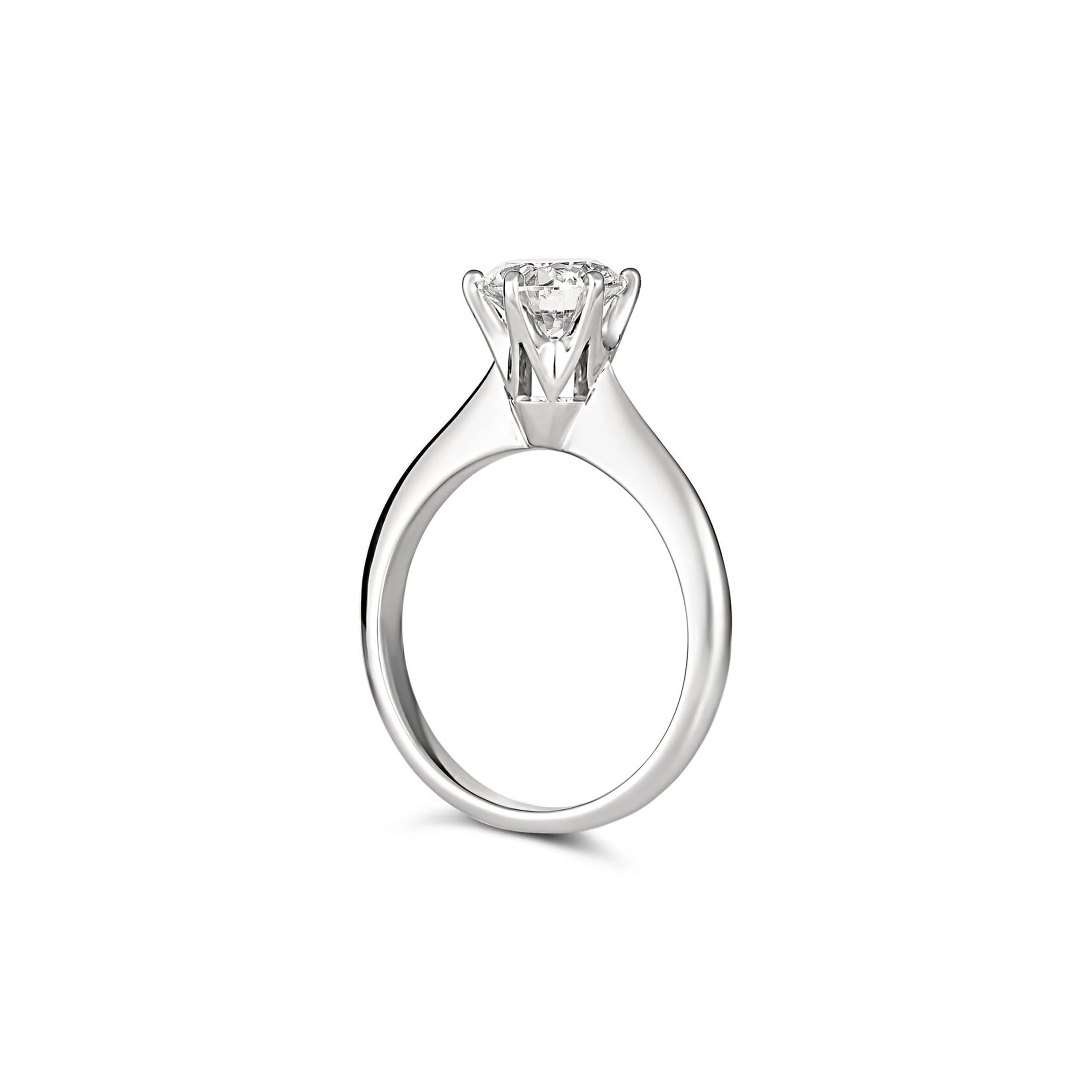 Classic Monroe Round Brilliant Cut Diamond Engagement Ring | Platinum - Image 4