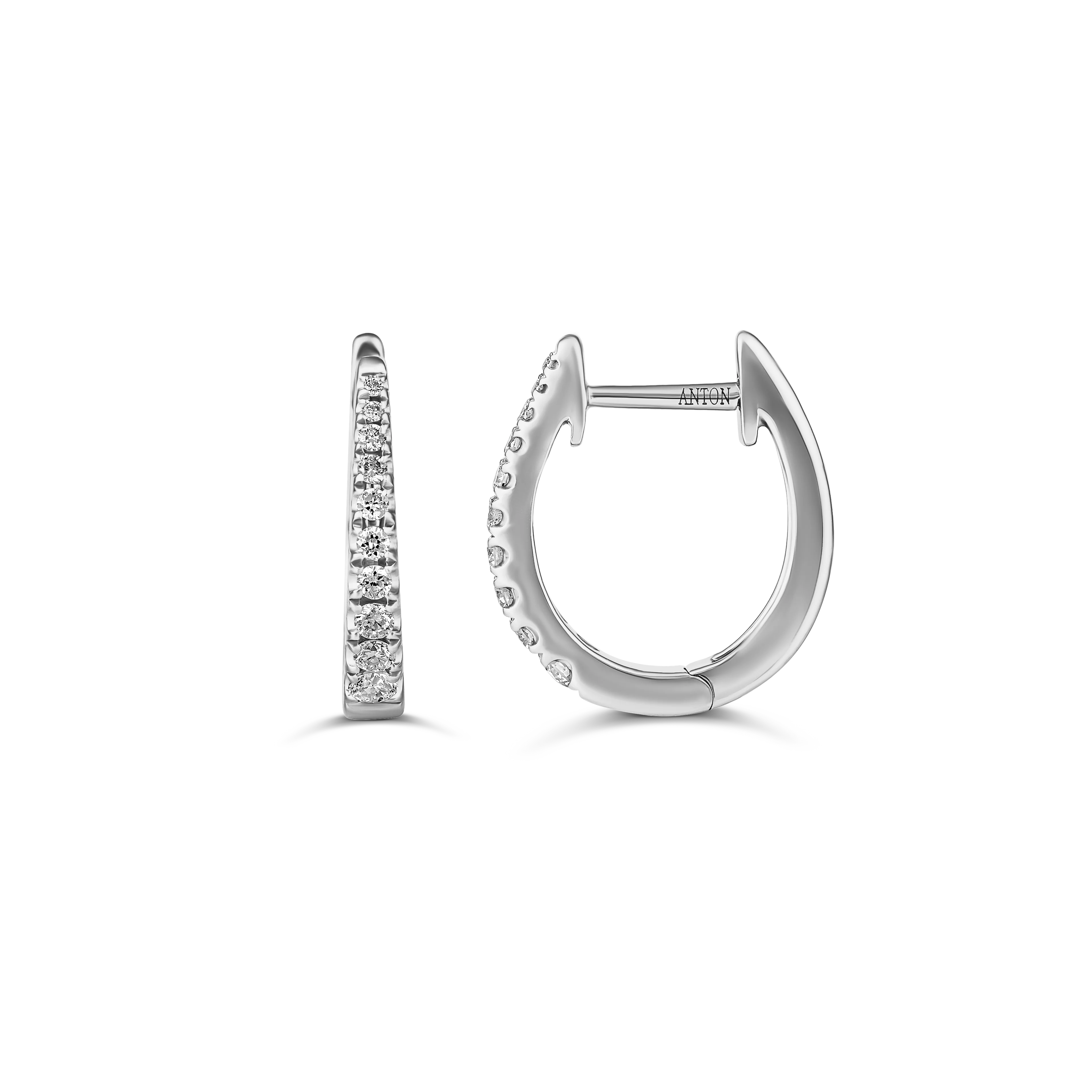 Classic Pear Shape Tapered Huggies Mini 13mm | 18K Yellow Gold - Image 2