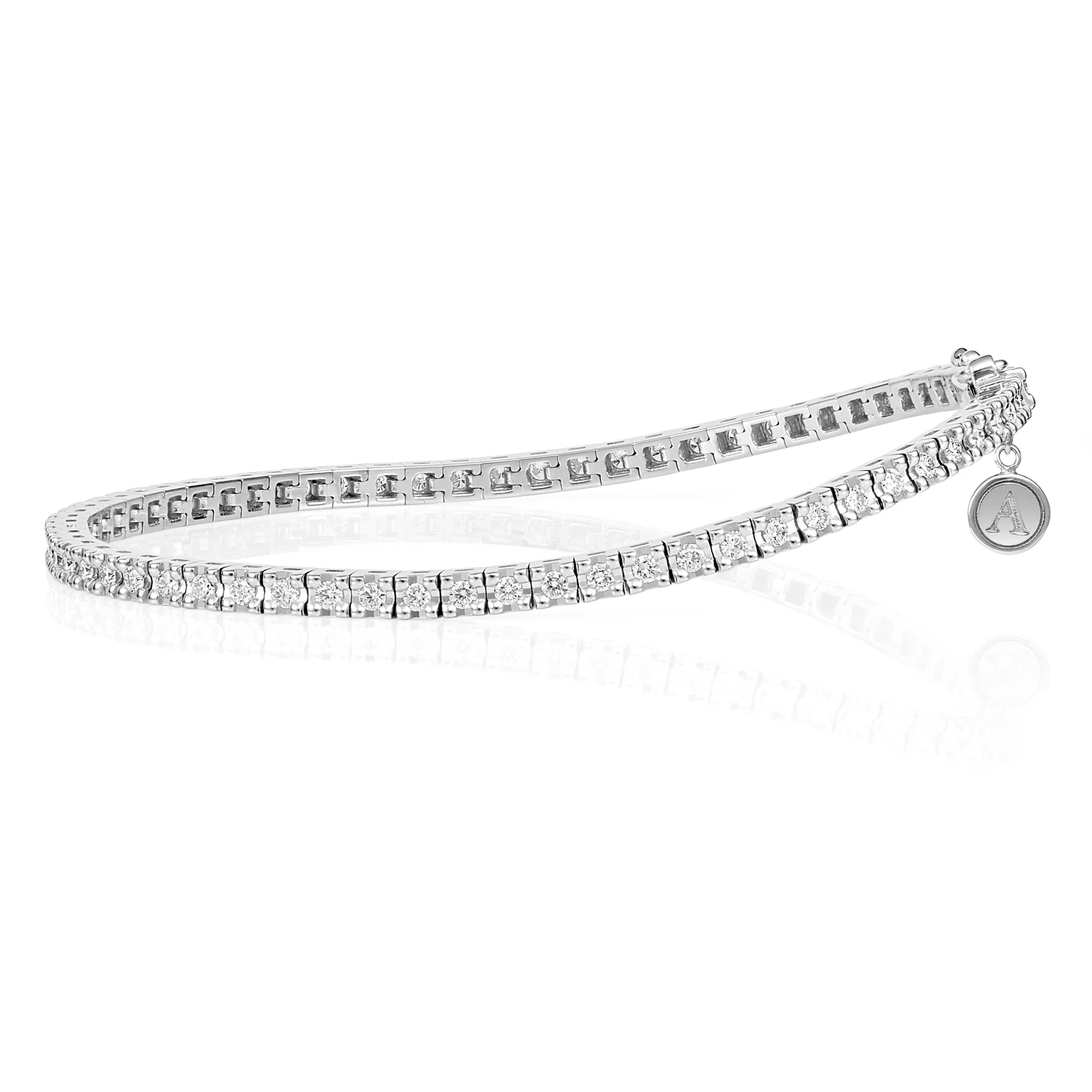 Tennis Lux Diamond Bracelet | 18K White Gold - Image 10