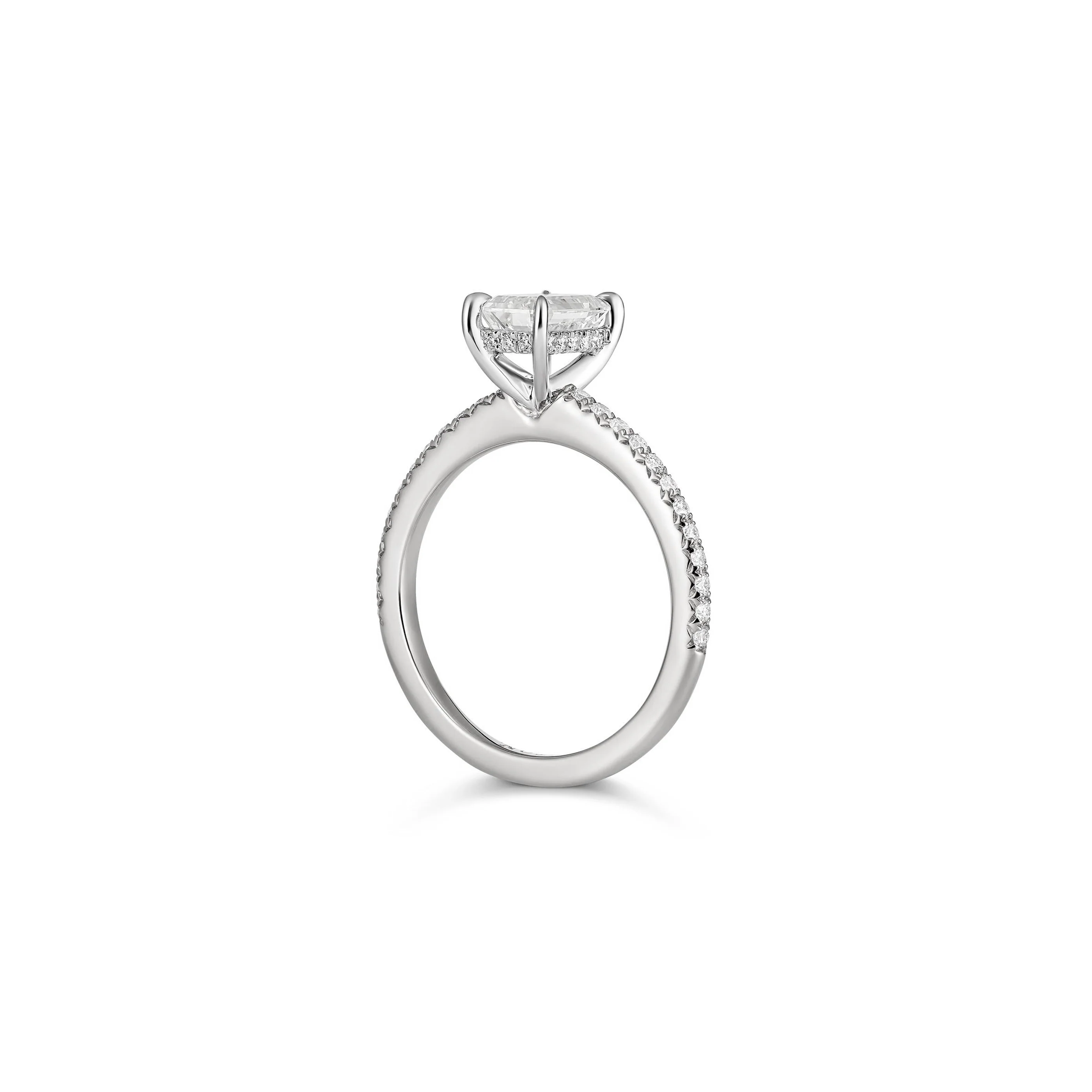 Endless Monroe Emerald Cut Diamond Engagement Ring | Platinum - Image 3