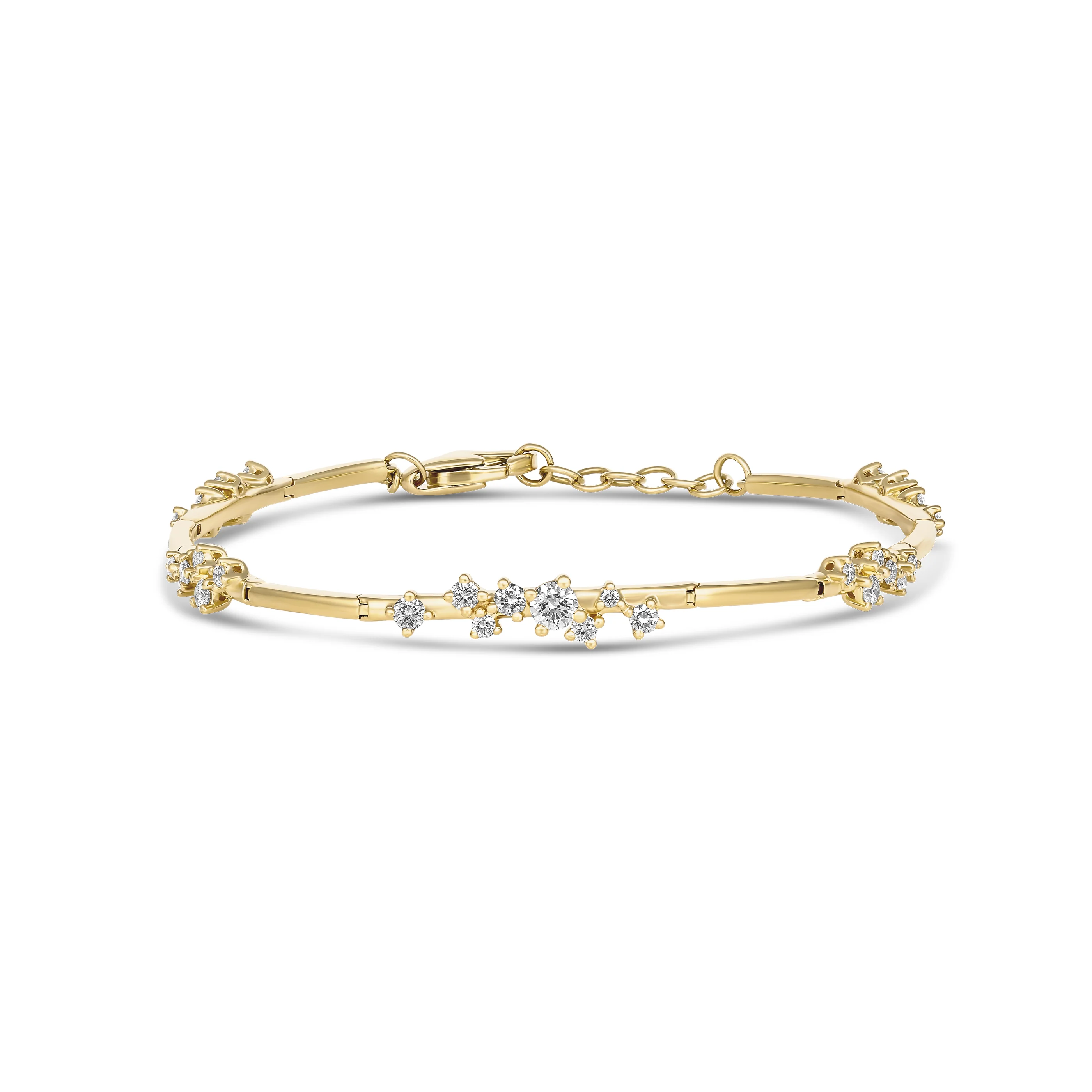 Galaxy Atlas Diamond Link Bracelet | 18K Yellow Gold - Image 2