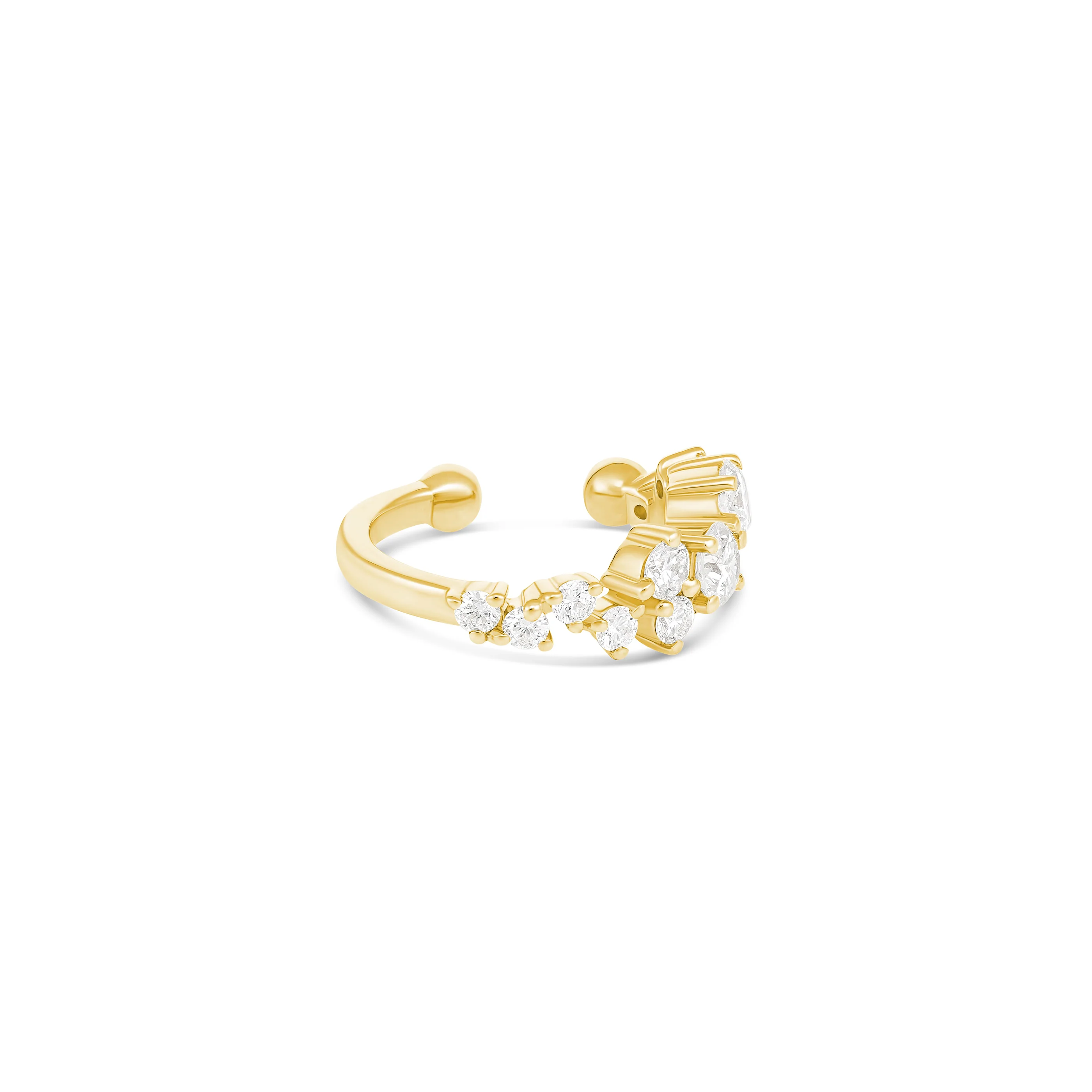 Galaxy Diamond Ear Cuff | 18K Yellow Gold - Image 3