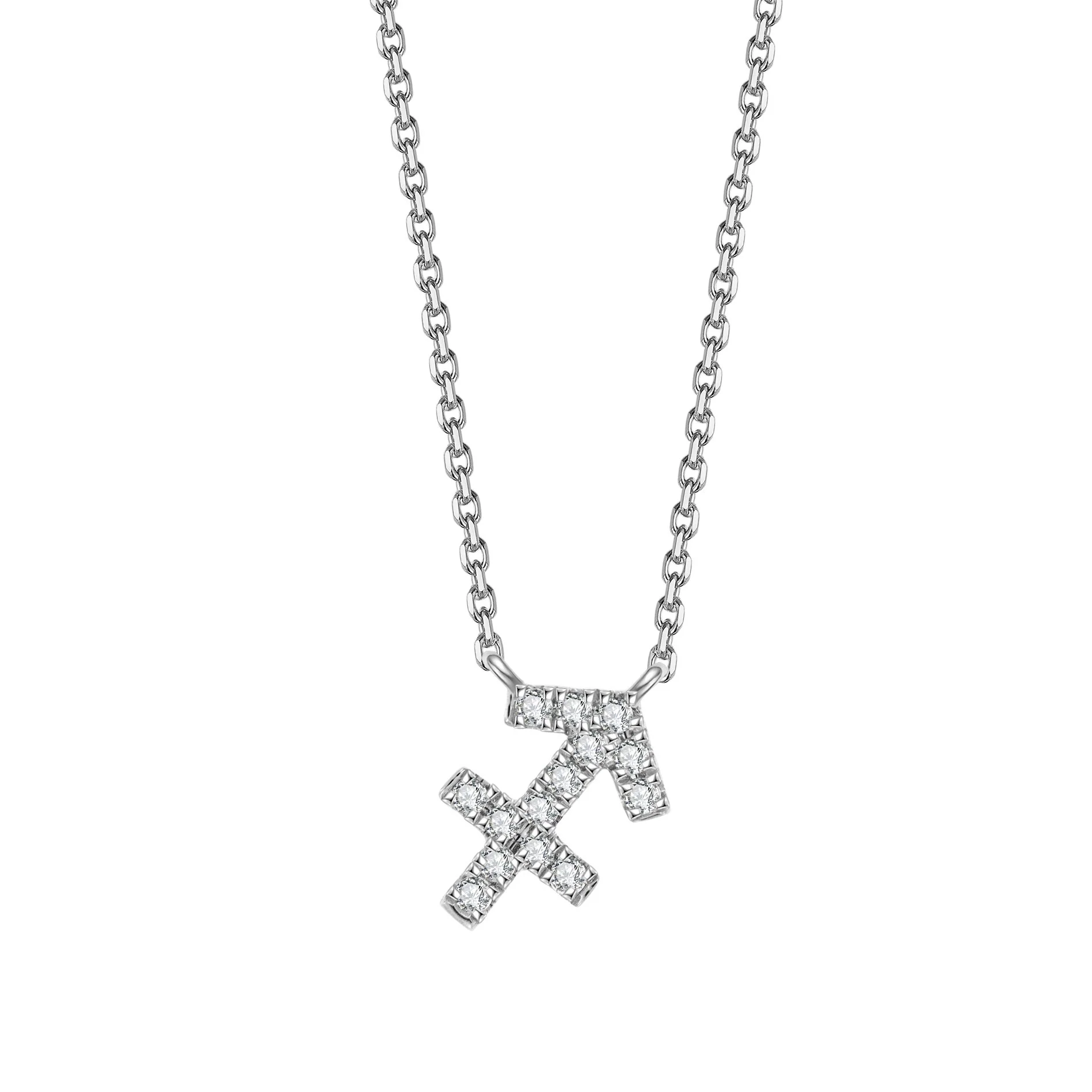 Icon Zodiac Diamond Pendant Necklace | White Gold - Image 11