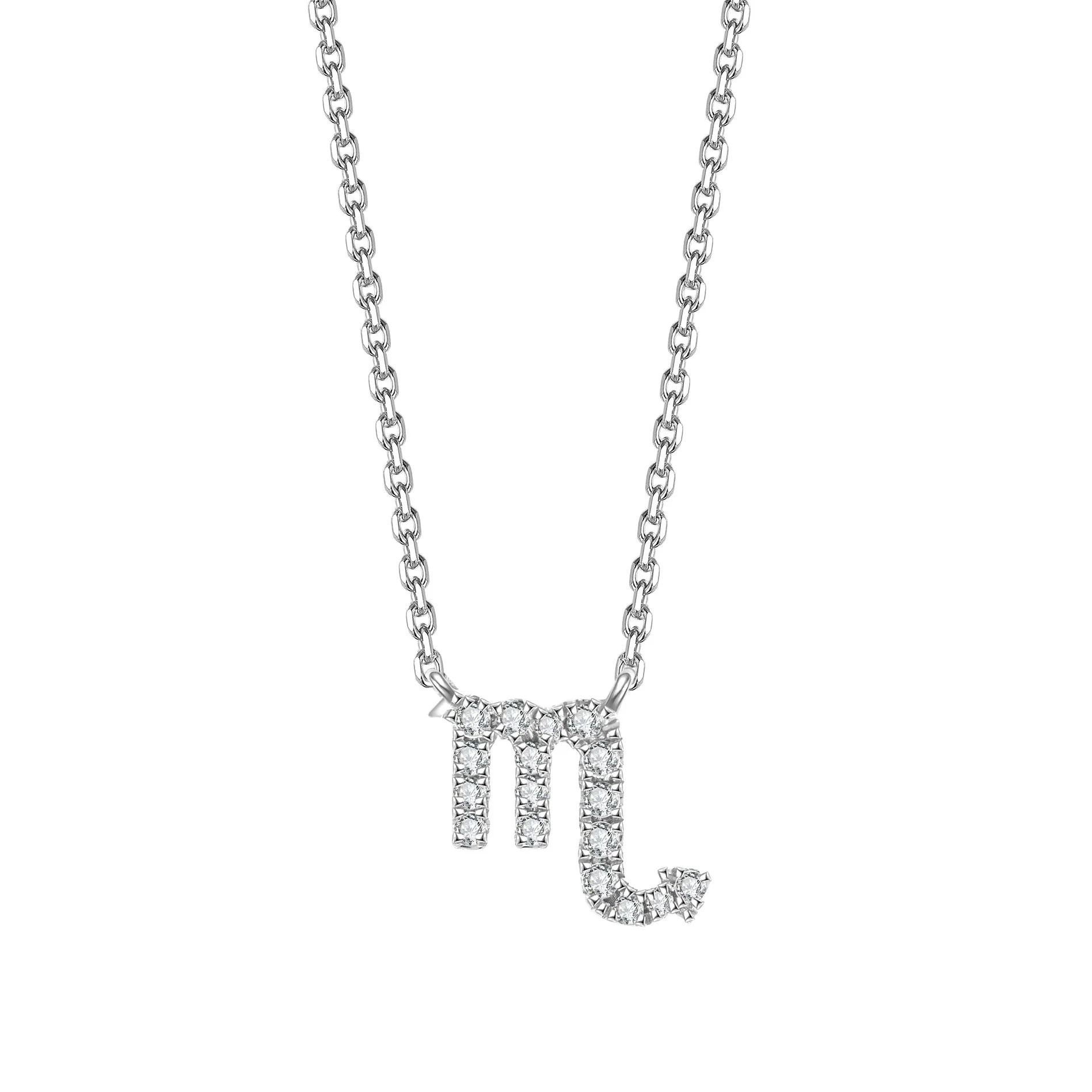 Icon Zodiac Diamond Pendant Necklace | White Gold - Image 12