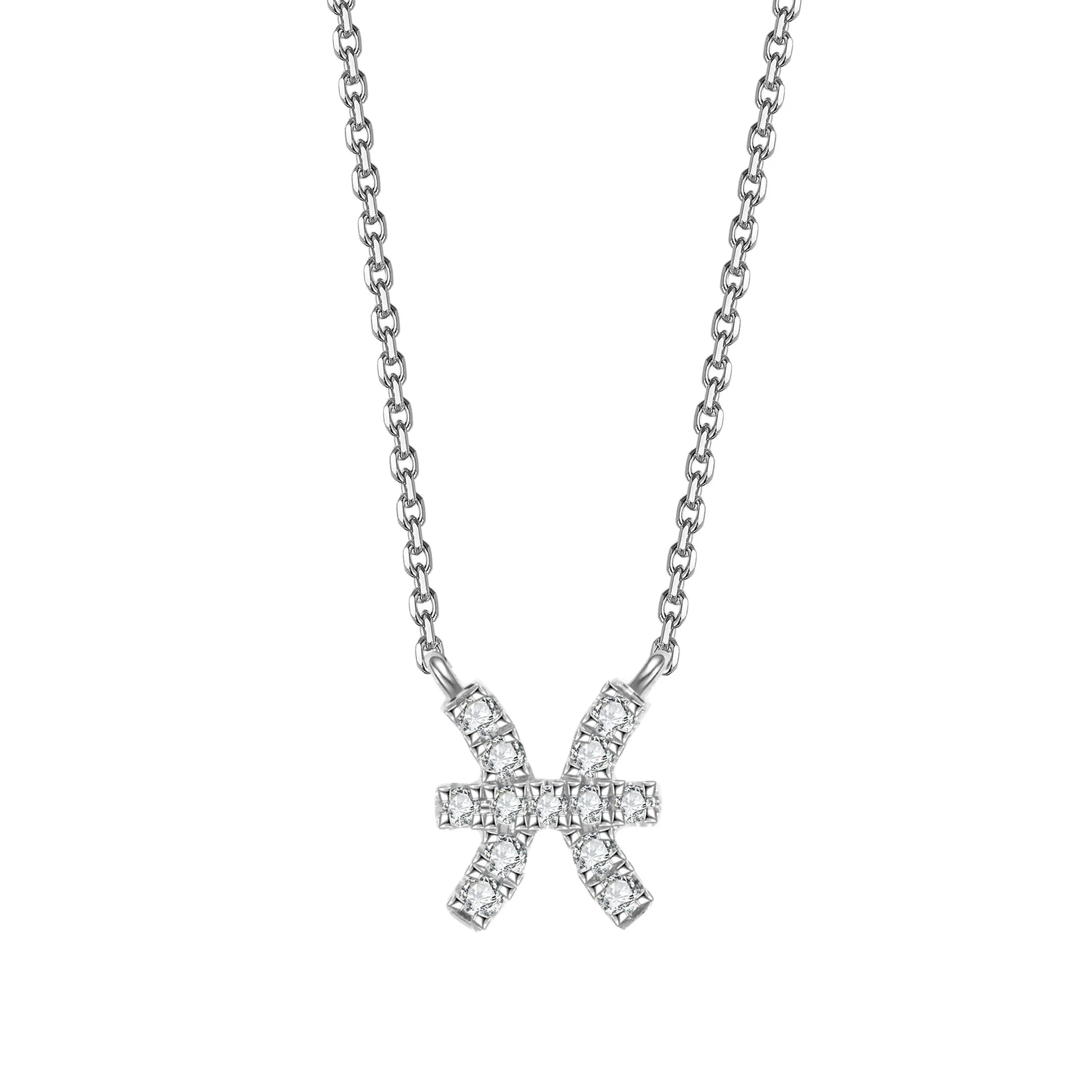 Icon Zodiac Diamond Pendant Necklace | White Gold - Image 6