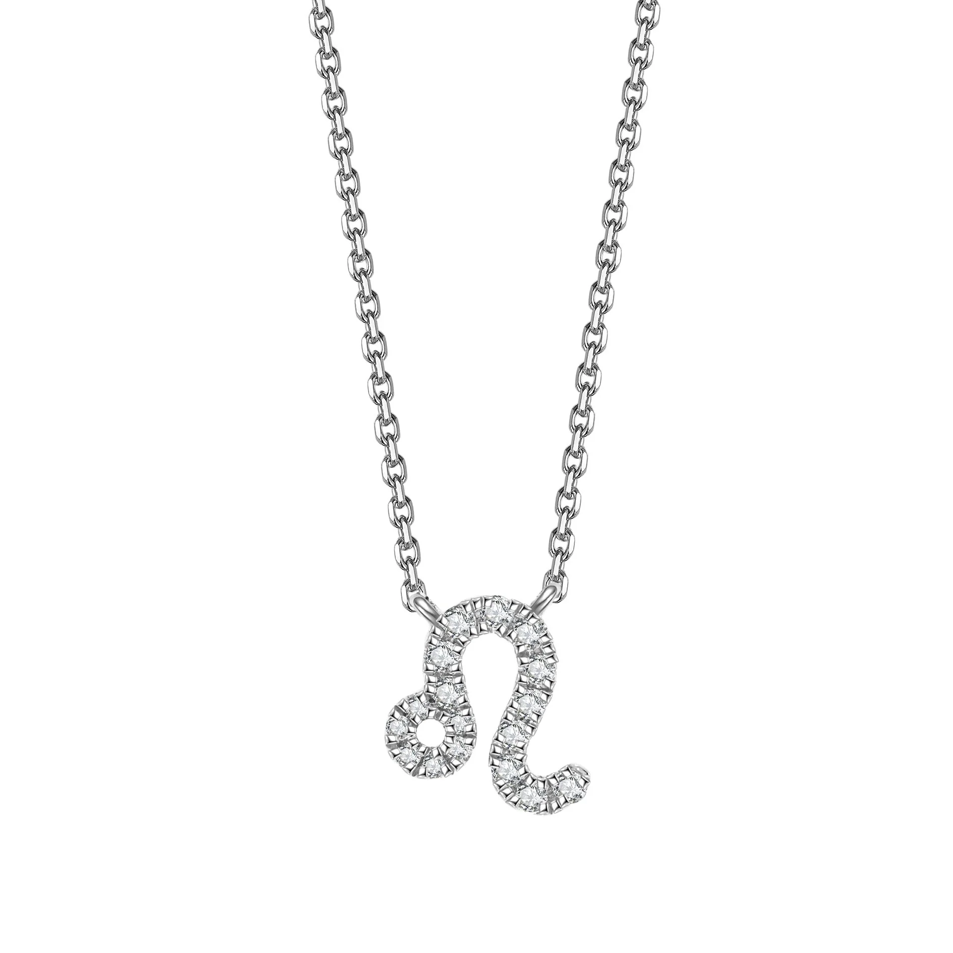 Icon Zodiac Diamond Pendant Necklace | White Gold - Image 7