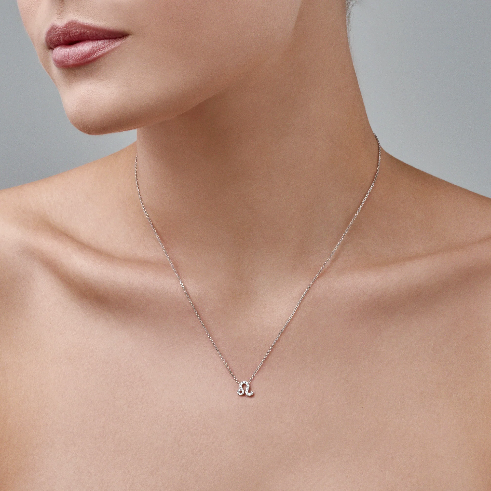 Icon Zodiac Diamond Pendant Necklace | White Gold - Image 8