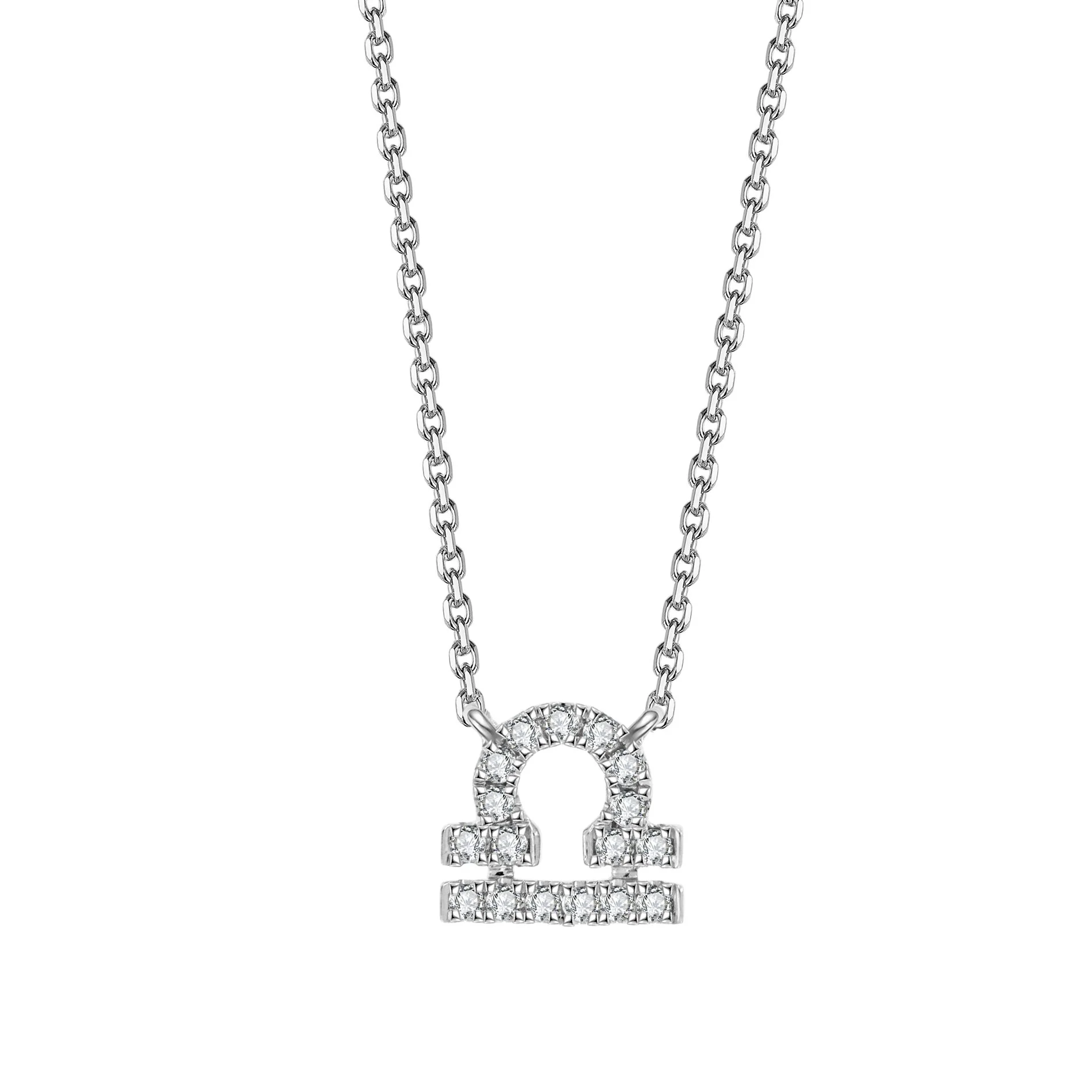 Icon Zodiac Diamond Pendant Necklace | White Gold - Image 9