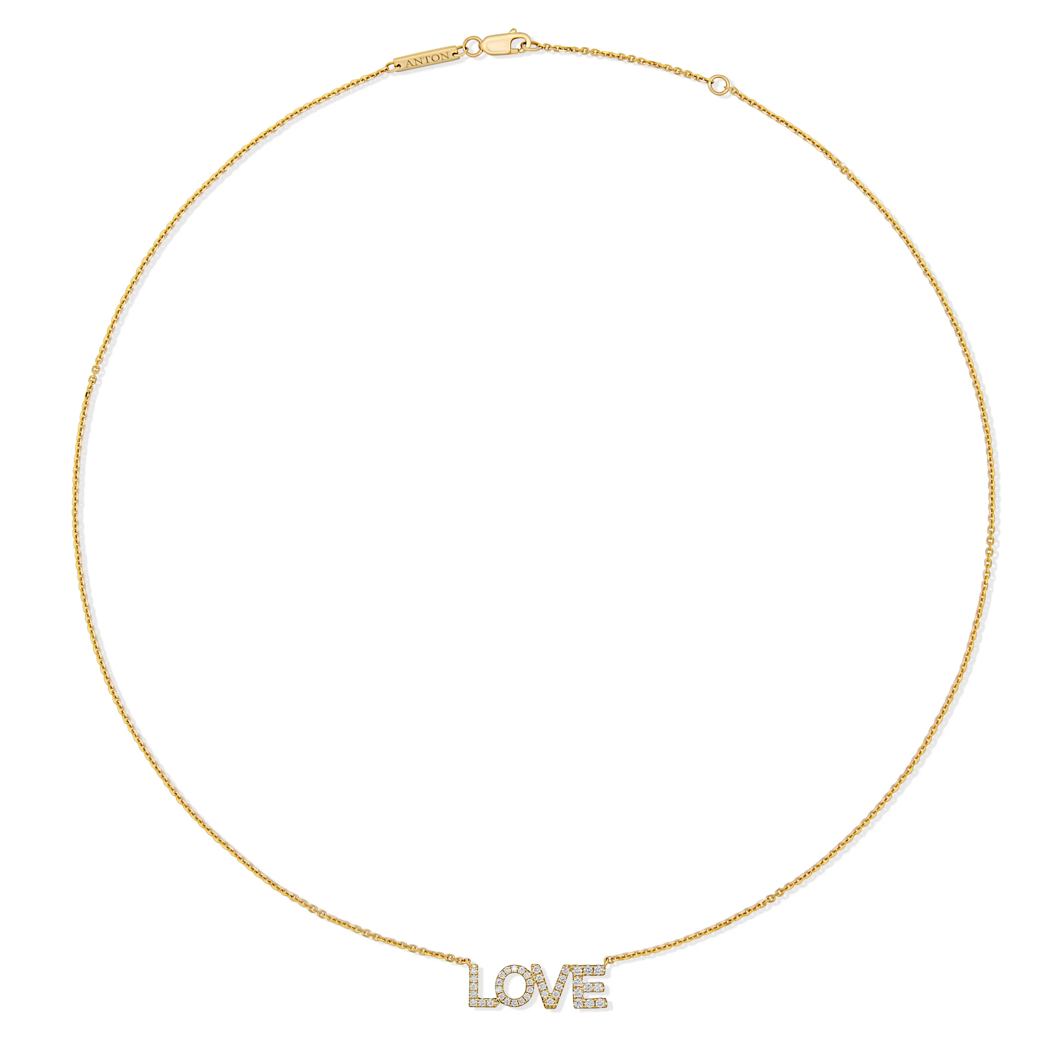 Initial Love Pendant | Yellow Gold - Image 3