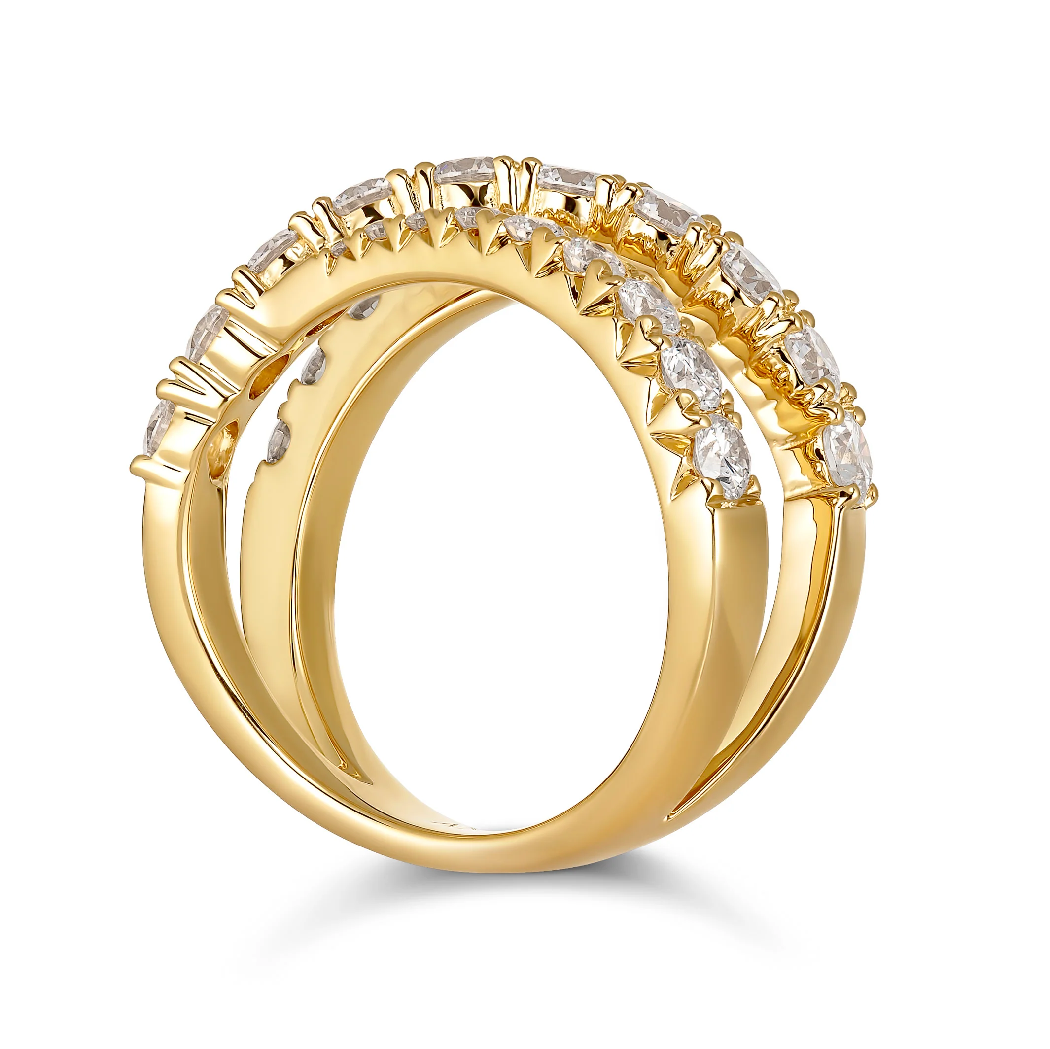 Krisscut Axis Diamond Ring | Yellow Gold - Image 3