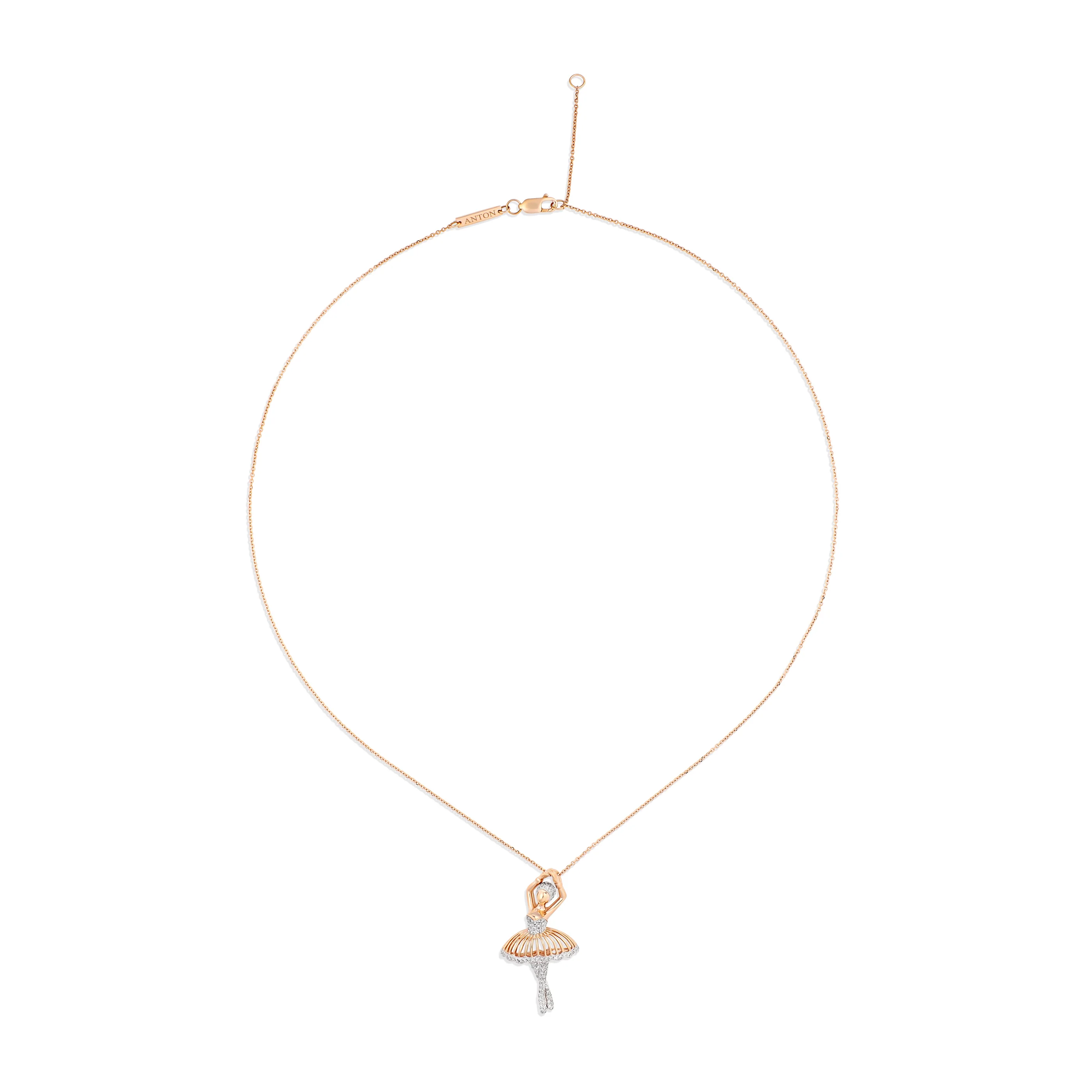 Little Rocks® Ballerina Pendant Necklace | 18K Rose Gold - Image 2