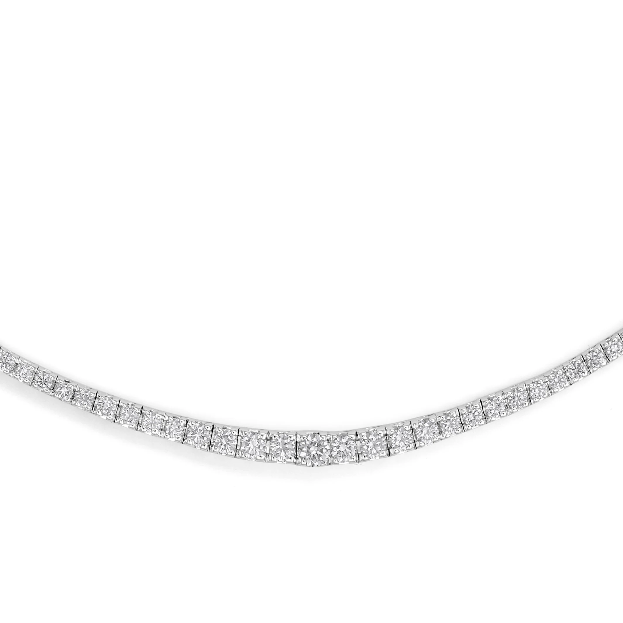 Lux Diamond Tennis Necklace 3.47ct - 3.51ct | White Gold - Image 2