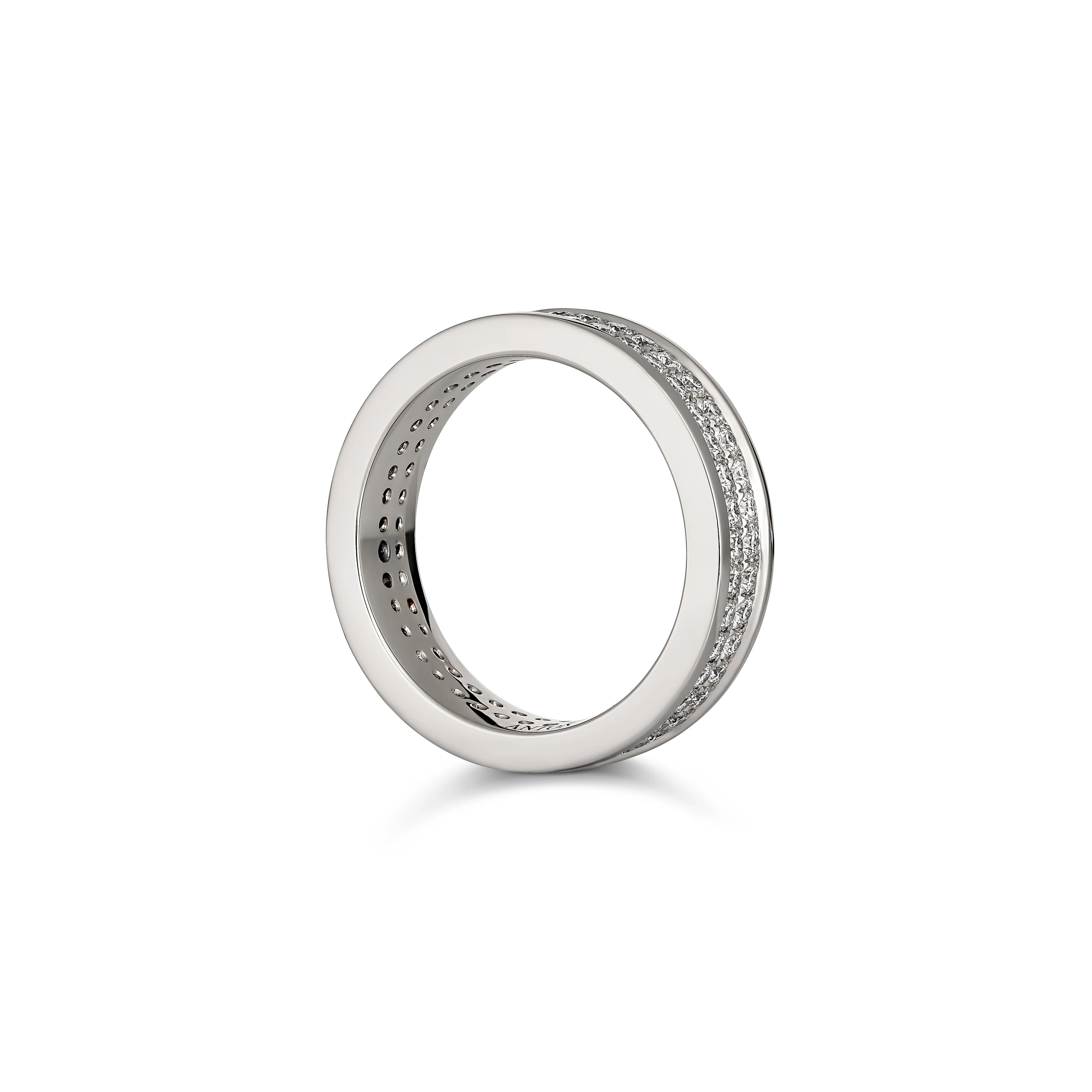 Artisan Boston Two Row Men's Diamond Eternity Band | Platinum - Image 2
