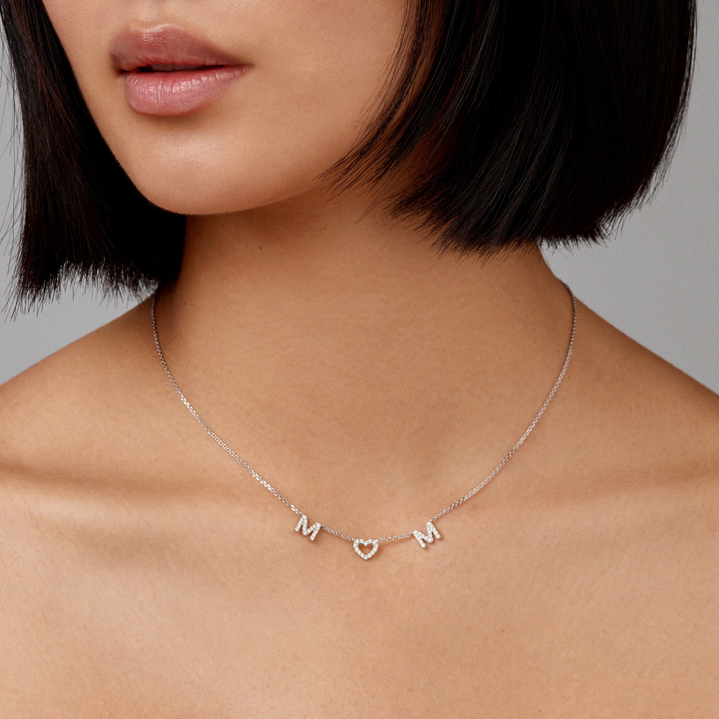 Personalised Pendant Necklace | White Gold - Image 12