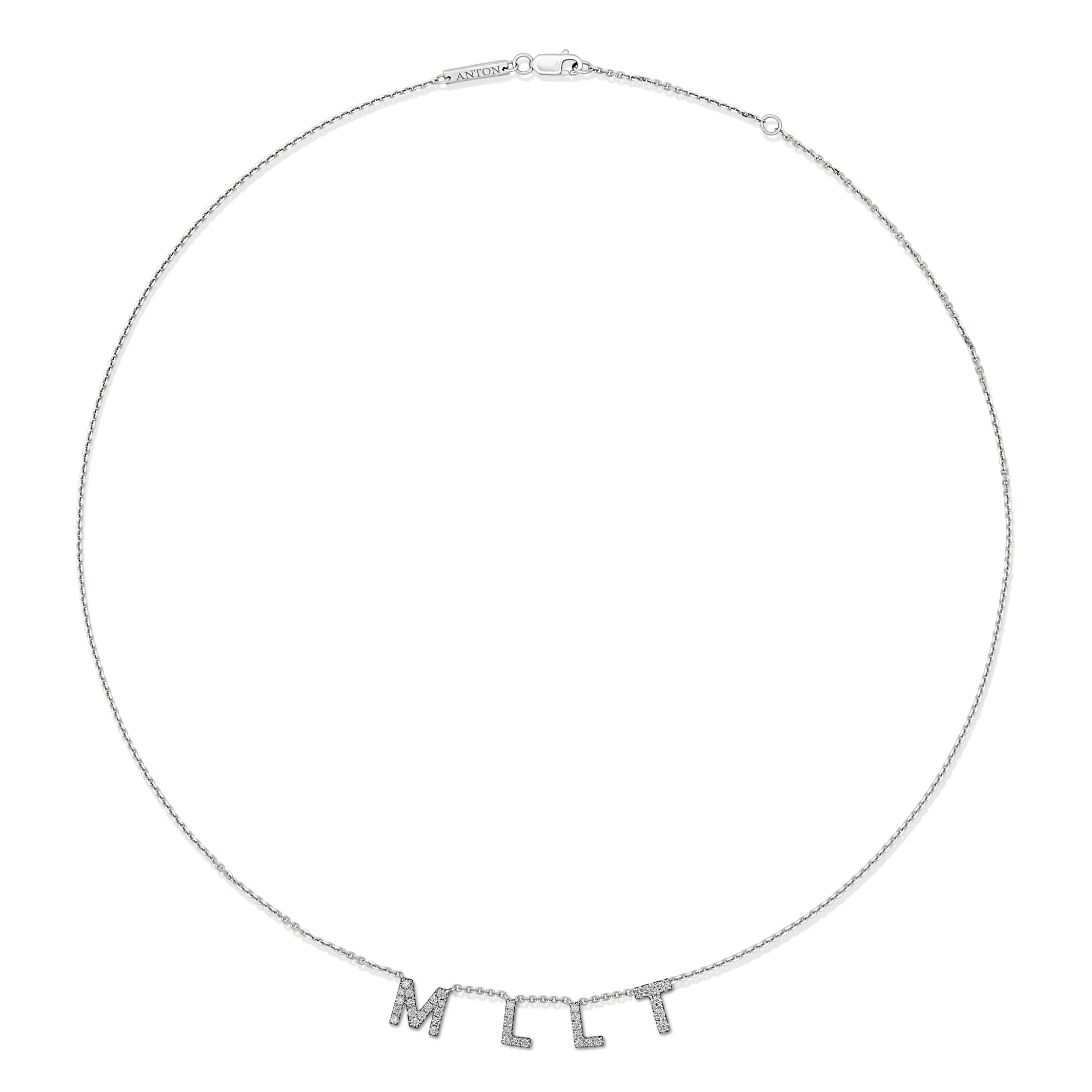 Personalised Pendant Necklace | White Gold - Image 16