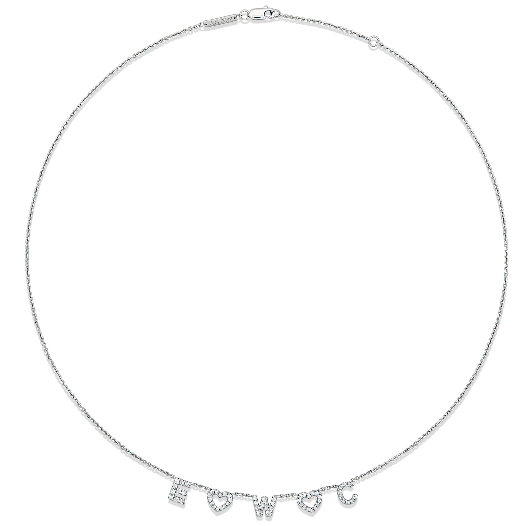 Personalised Pendant Necklace | White Gold - Image 9